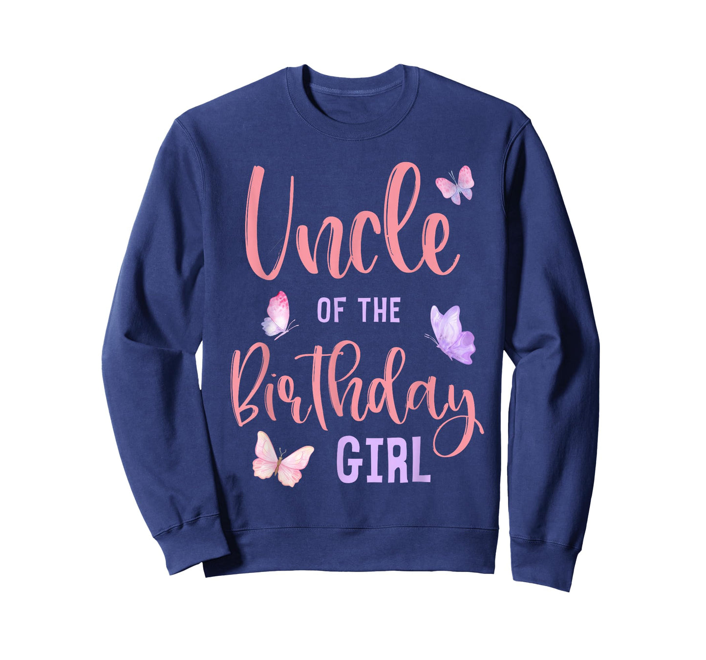 Uncle of The Birthday Girl Butterfly Party Matching Family T-Shirt