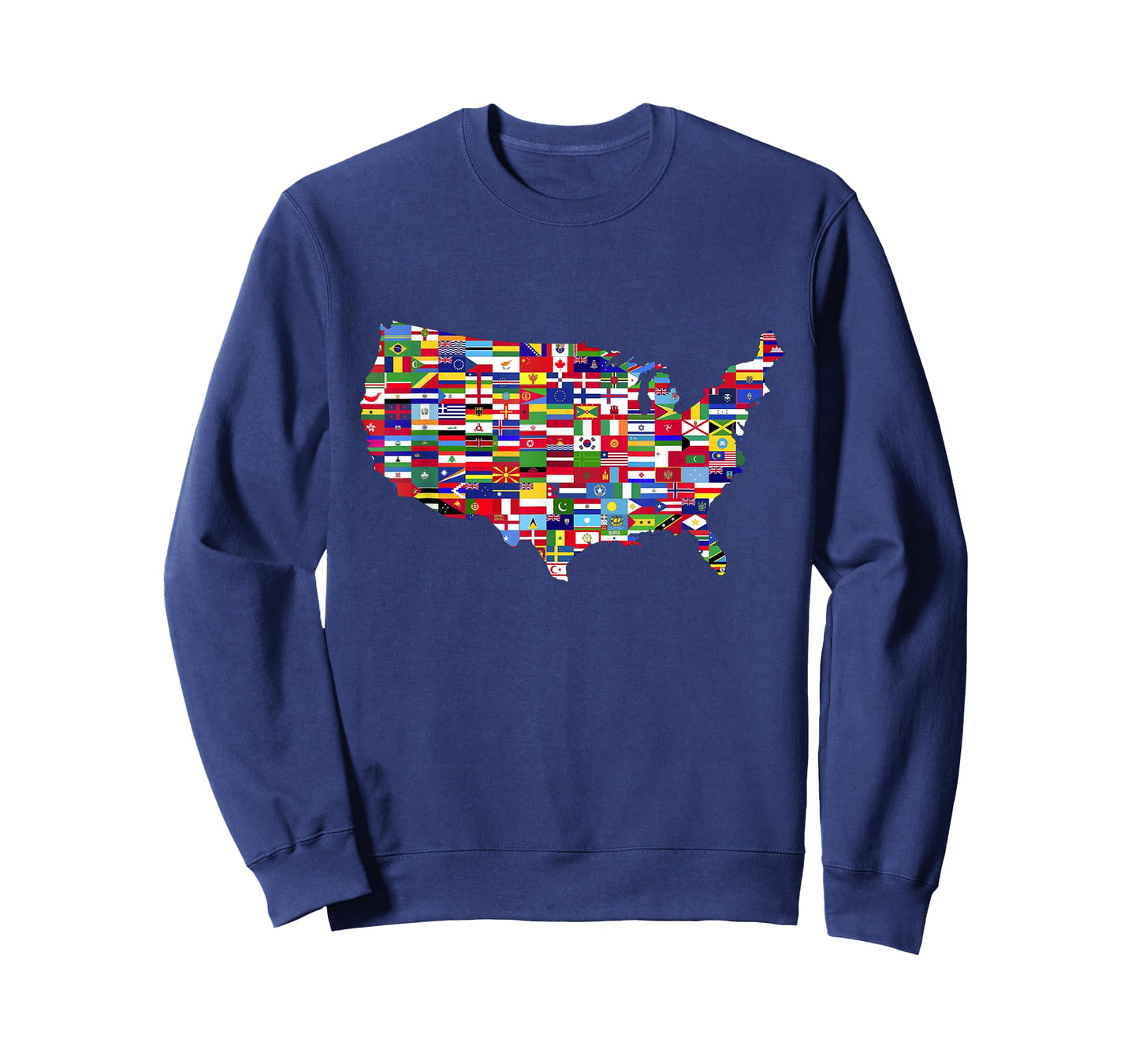 America Melting Pot International Flag Immigrant Map T-Shirt