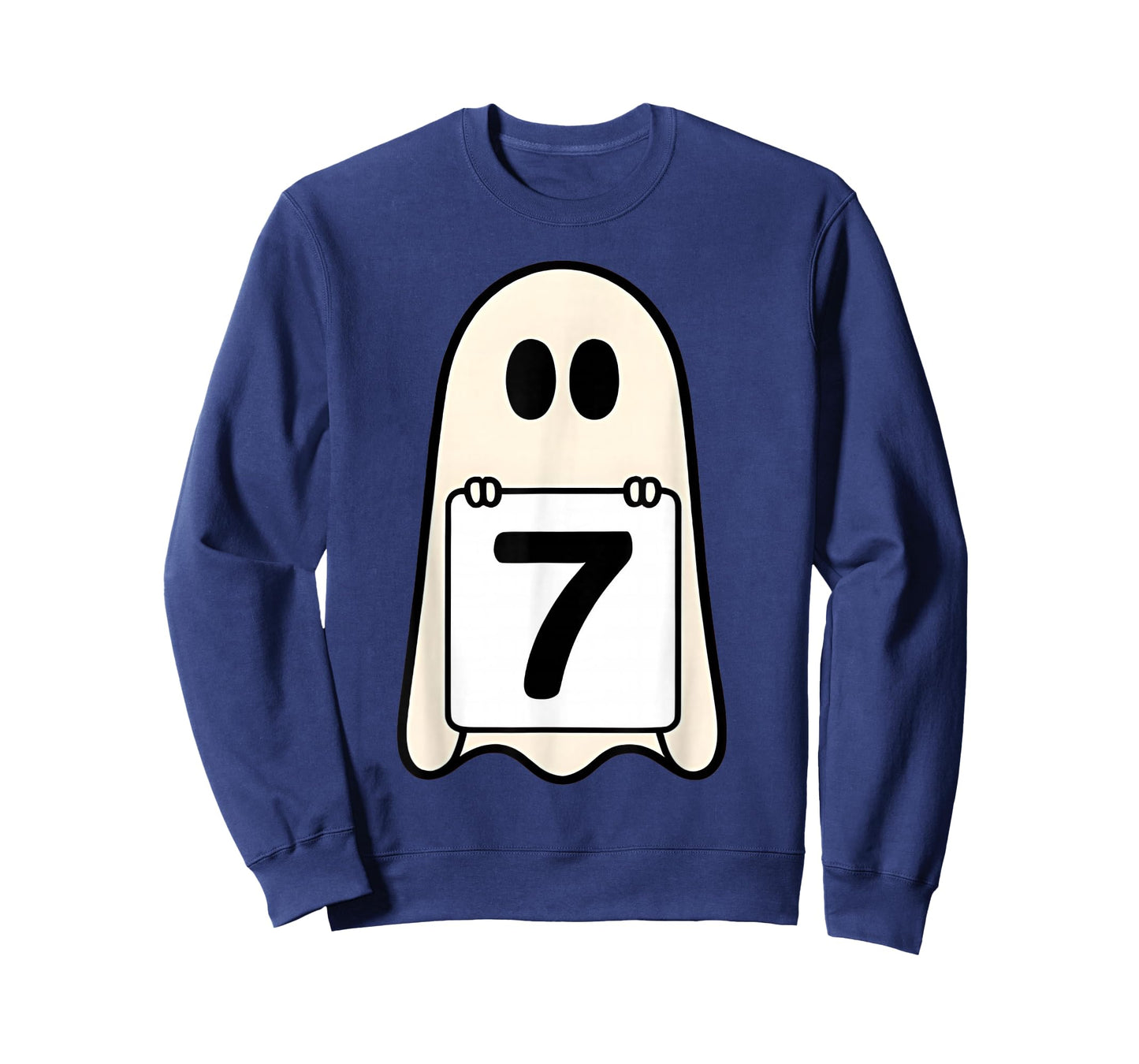 Spooky Number 7 Matching Halloween Costume Group Meme Ghost T-Shirt