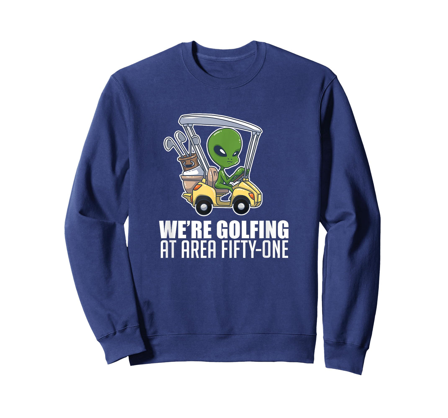 Golfing At Area Fifty One Golf Player Lover Alien T-Shirt