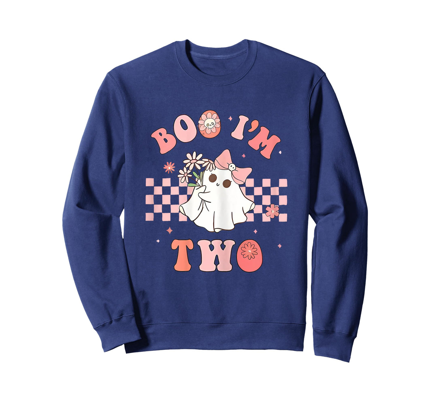 Boo I'm Two Ghost Pink Bow 2nd Birthday Halloween Girls T-Shirt