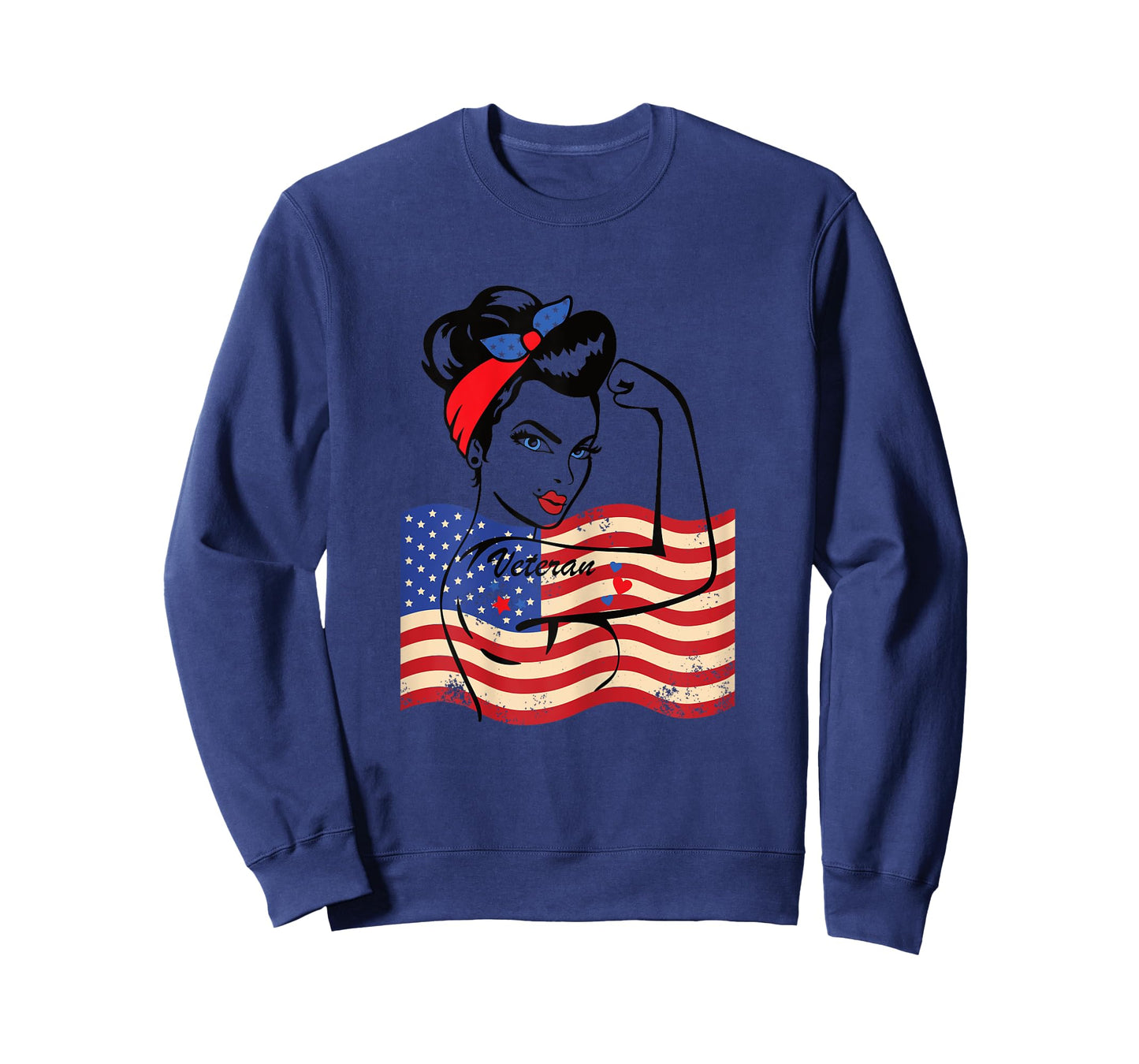 Veteran Women Female Soldier Veterans Day American Flag T-Shirt