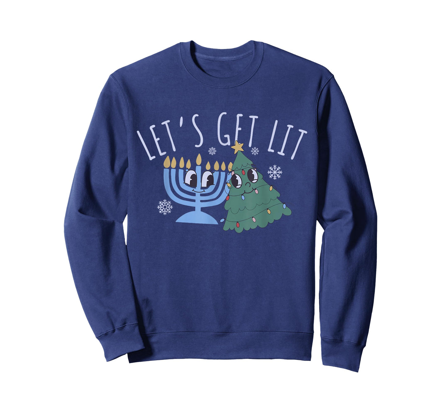 Let's Get Lit Chrismukkah Hanukkah Christmas Matching Family T-Shirt