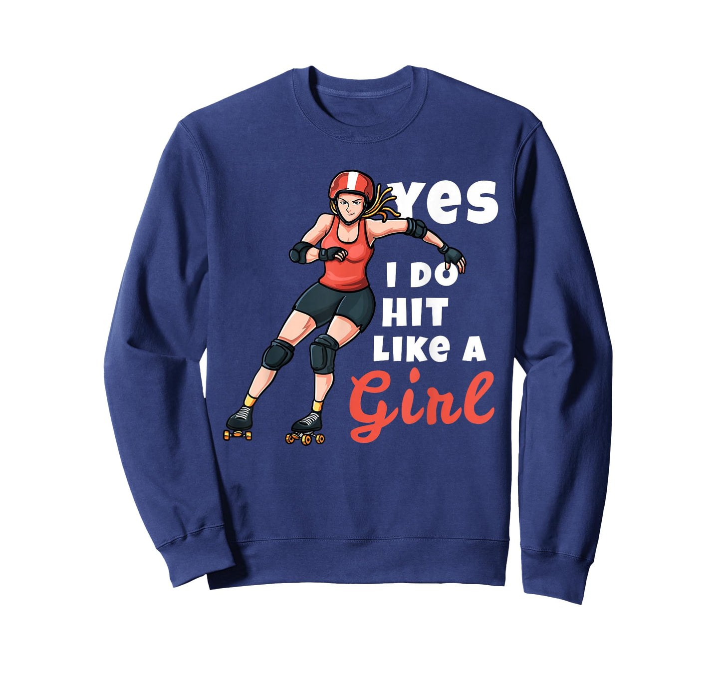 Yes I Do Hit Like A Girl Funny Roller Derby Player For Women T-Shirt