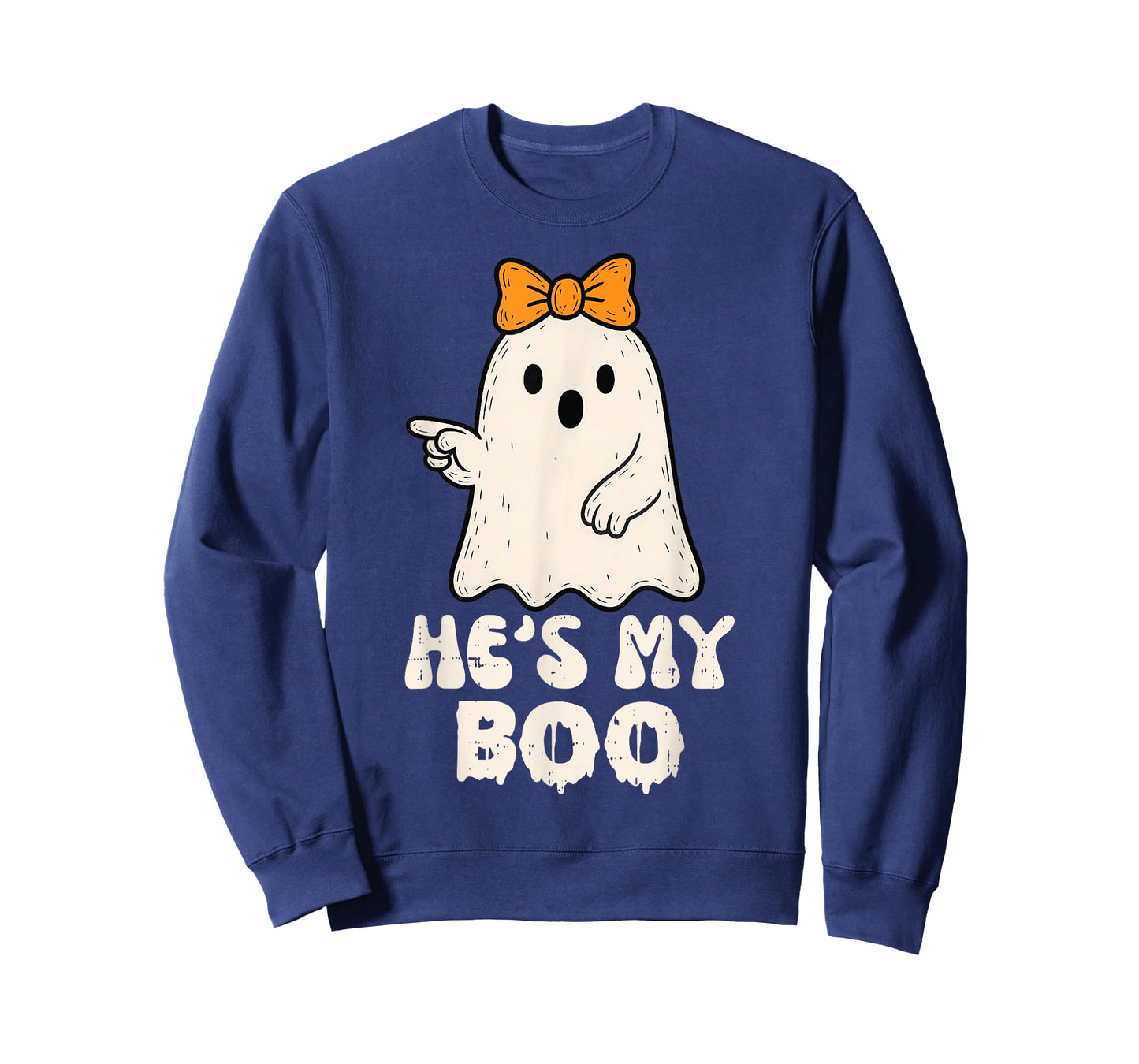 He's My Boo Couples Matching Halloween Costume Ghost Women T-Shirt