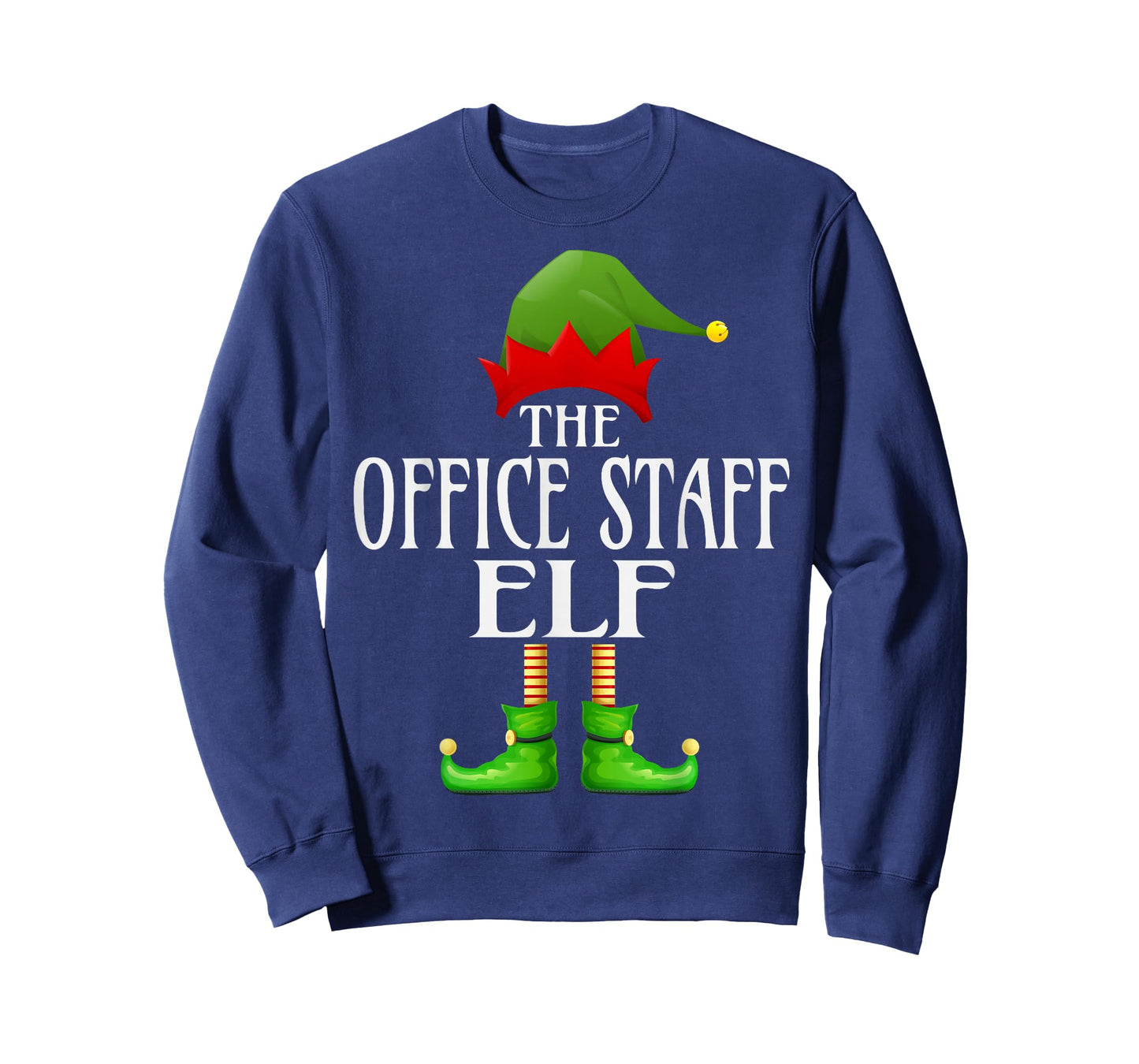 Office Staff Elf Xmas Funny Family Matching Group Christmas T-Shirt