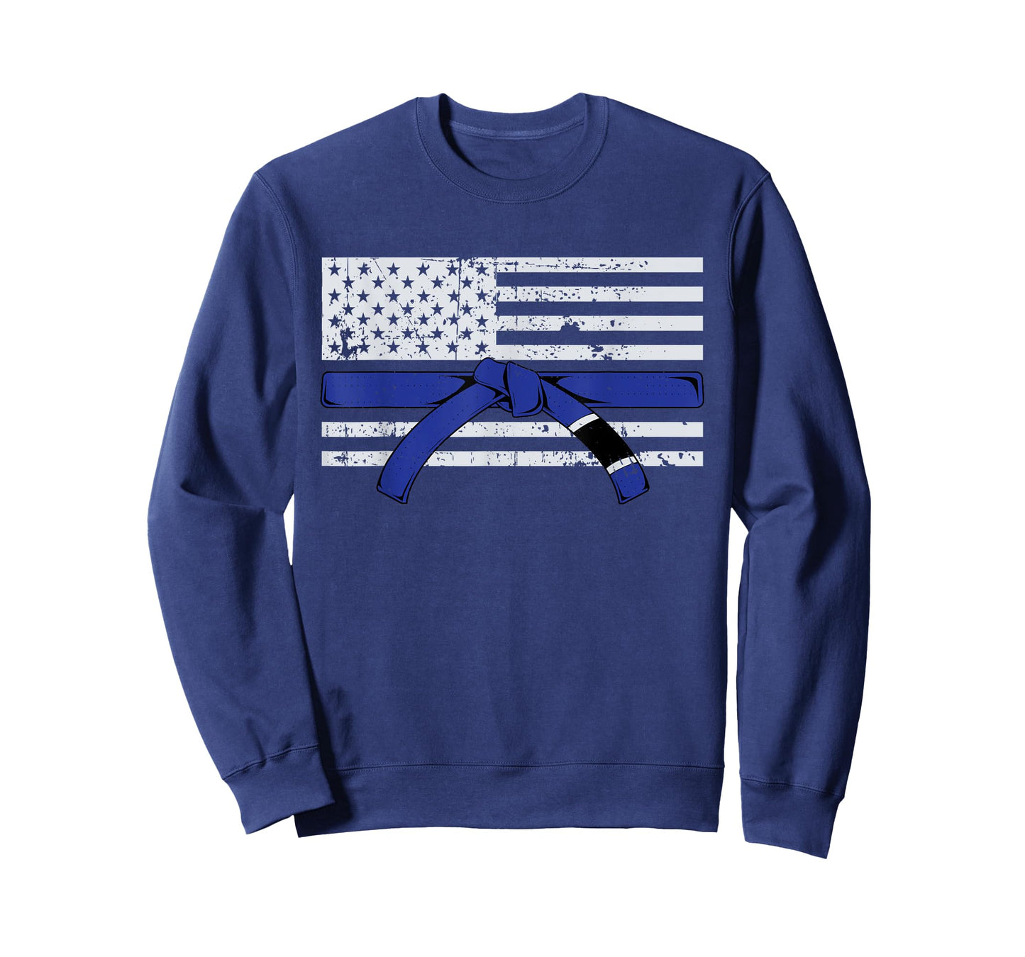 American Flag Jiu Jitsu Blue Belt Ranking BJJ Jiujitsu Gift T-Shirt