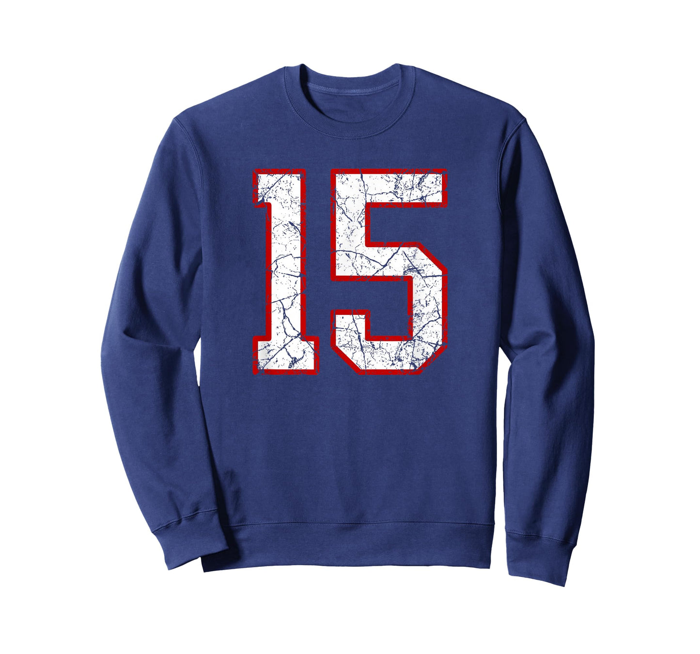 White and Red Sports Number 15 Jersey Uniform Player T-Shirt