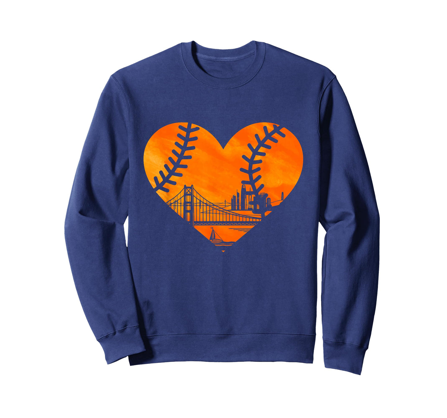 US State San Francisco Baseball Vintage Heart T-Shirt