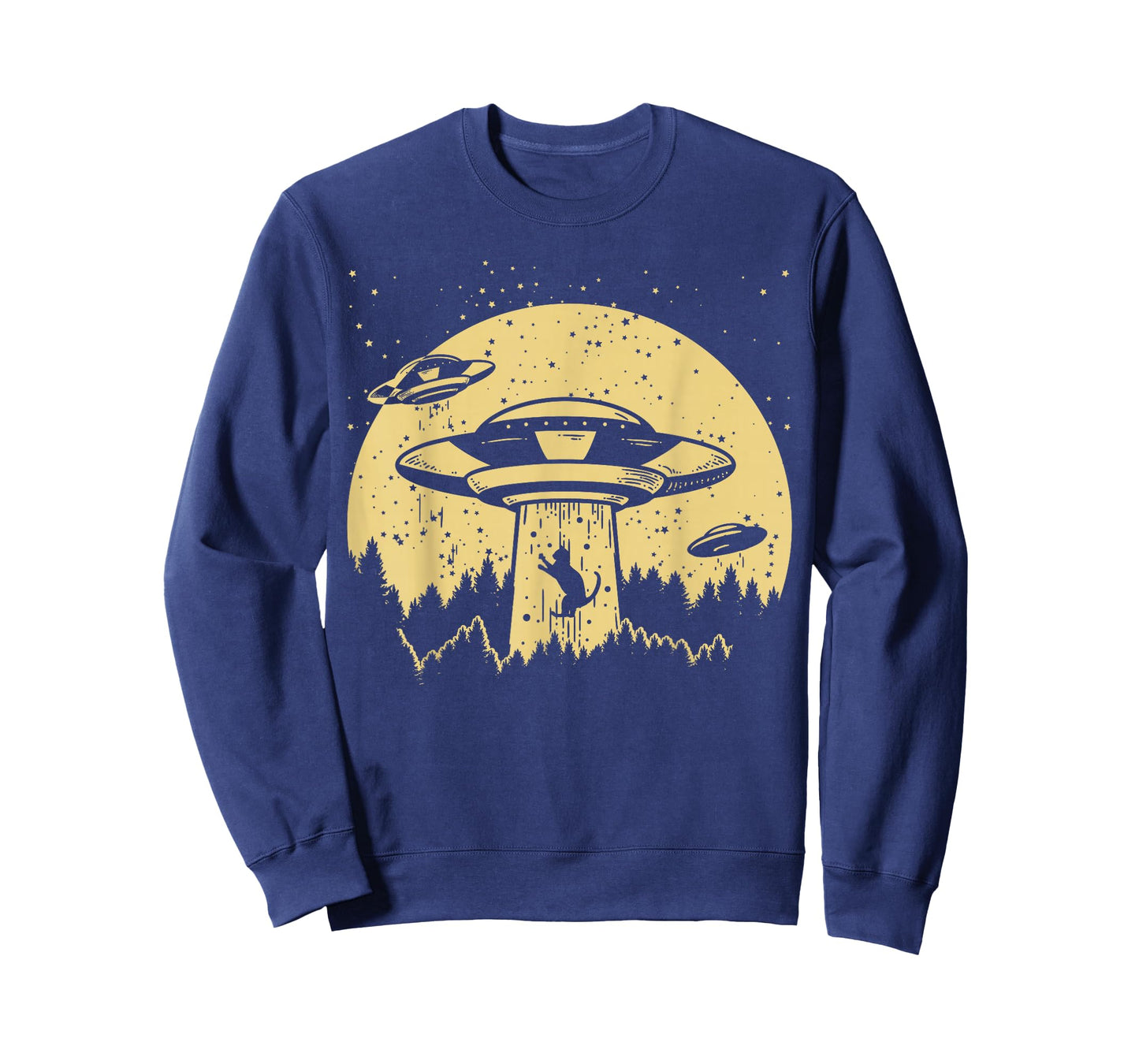 Funny UFO Alien Abduction Cat Flying Perfect Aliens Lover T-Shirt