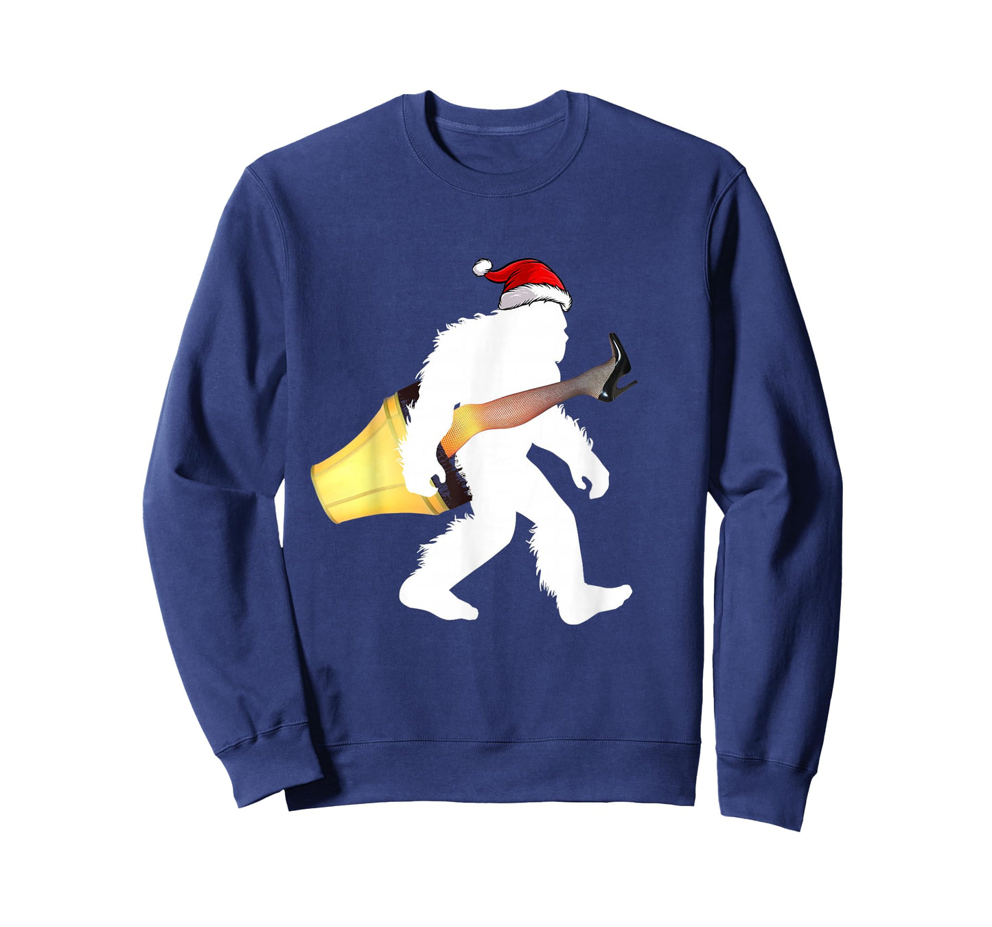 Funny Santa Bigfoot Italian Lamp Christmas Sasquatch Gifts T-Shirt