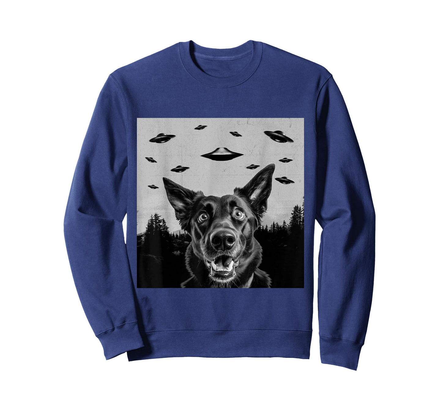 Alien UFO Funny Dutch Shepherd Dog Lover Men Women Kids T-Shirt