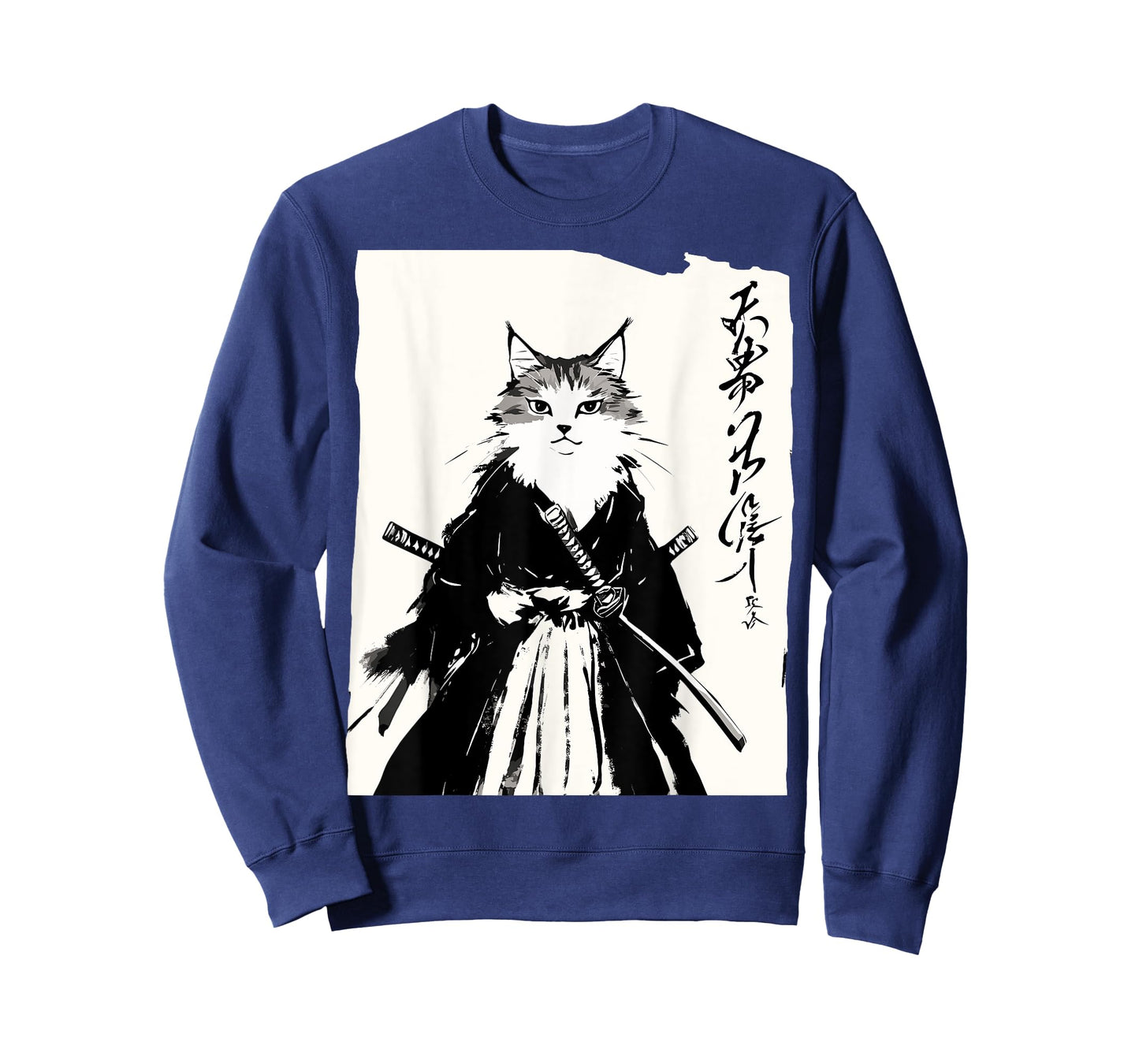 Samurai Cat 天尊乃仁信 Japanese Culture T-Shirt for Men Women