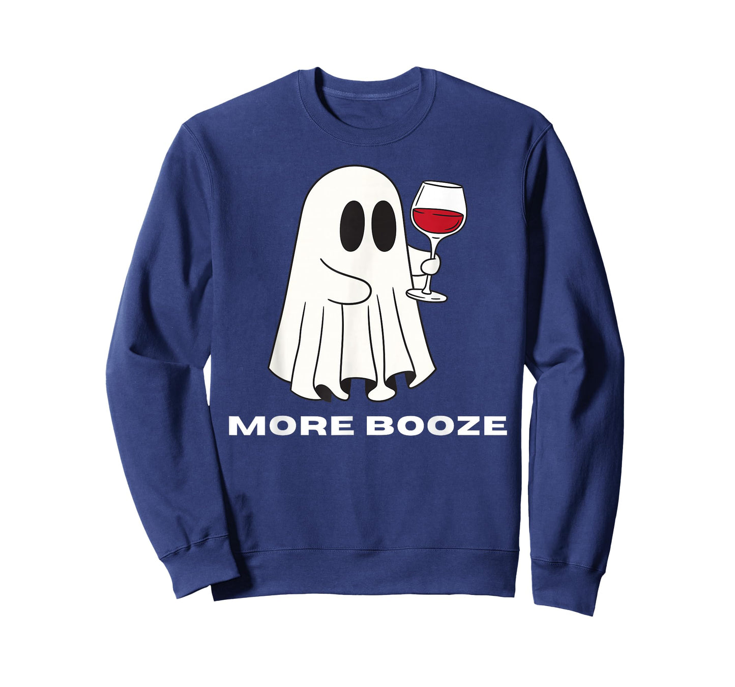 More Booze Funny Ghost Halloween Wine Pun T-Shirt