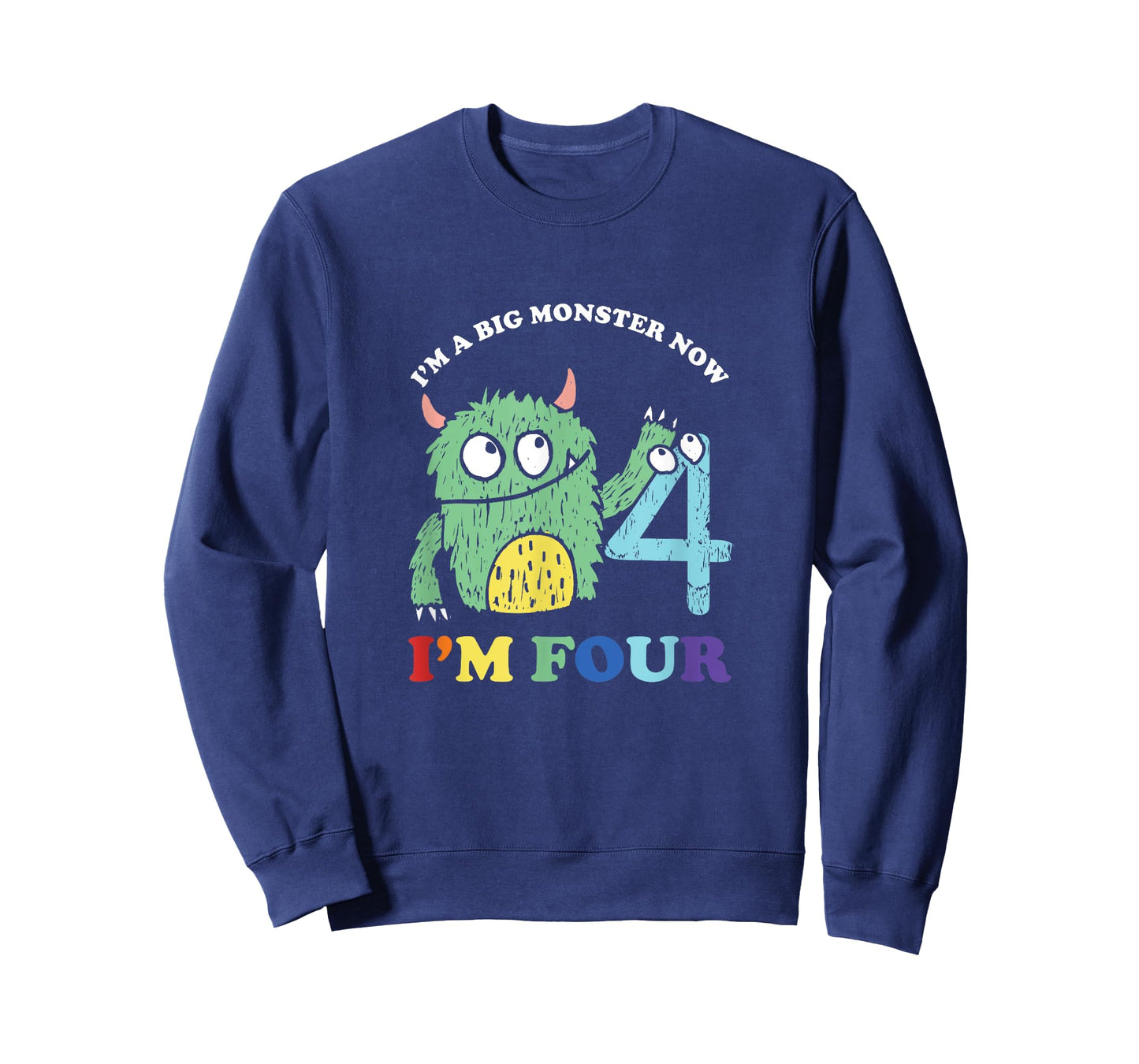 Happy 4th Bday Four 4 Years Old Kids Monster Birthday Party T-Shirt
