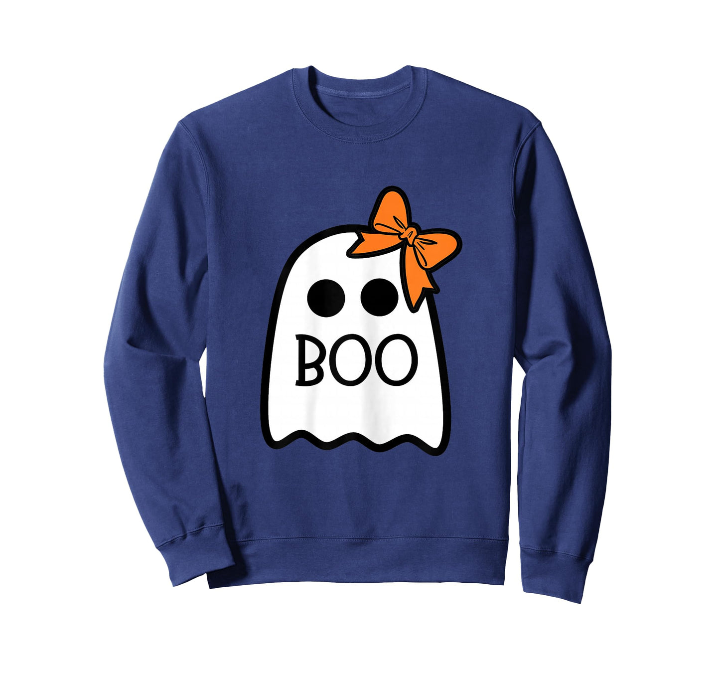 Girls Halloween Ghost with Bow Boo Costume T-Shirt