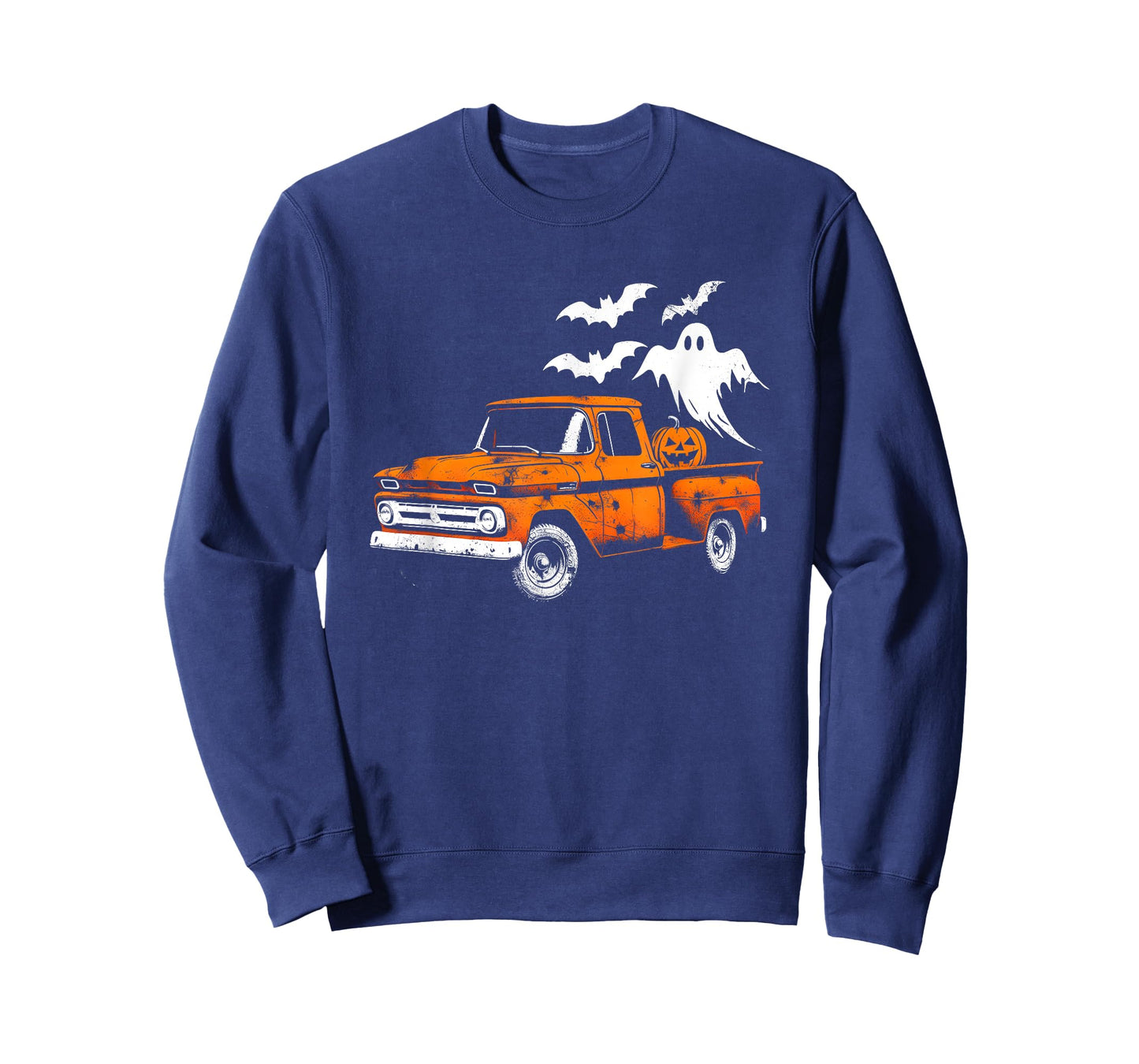 Jack O' Lantern Pickup Truck - Creepy Ghosts Halloween Lover T-Shirt