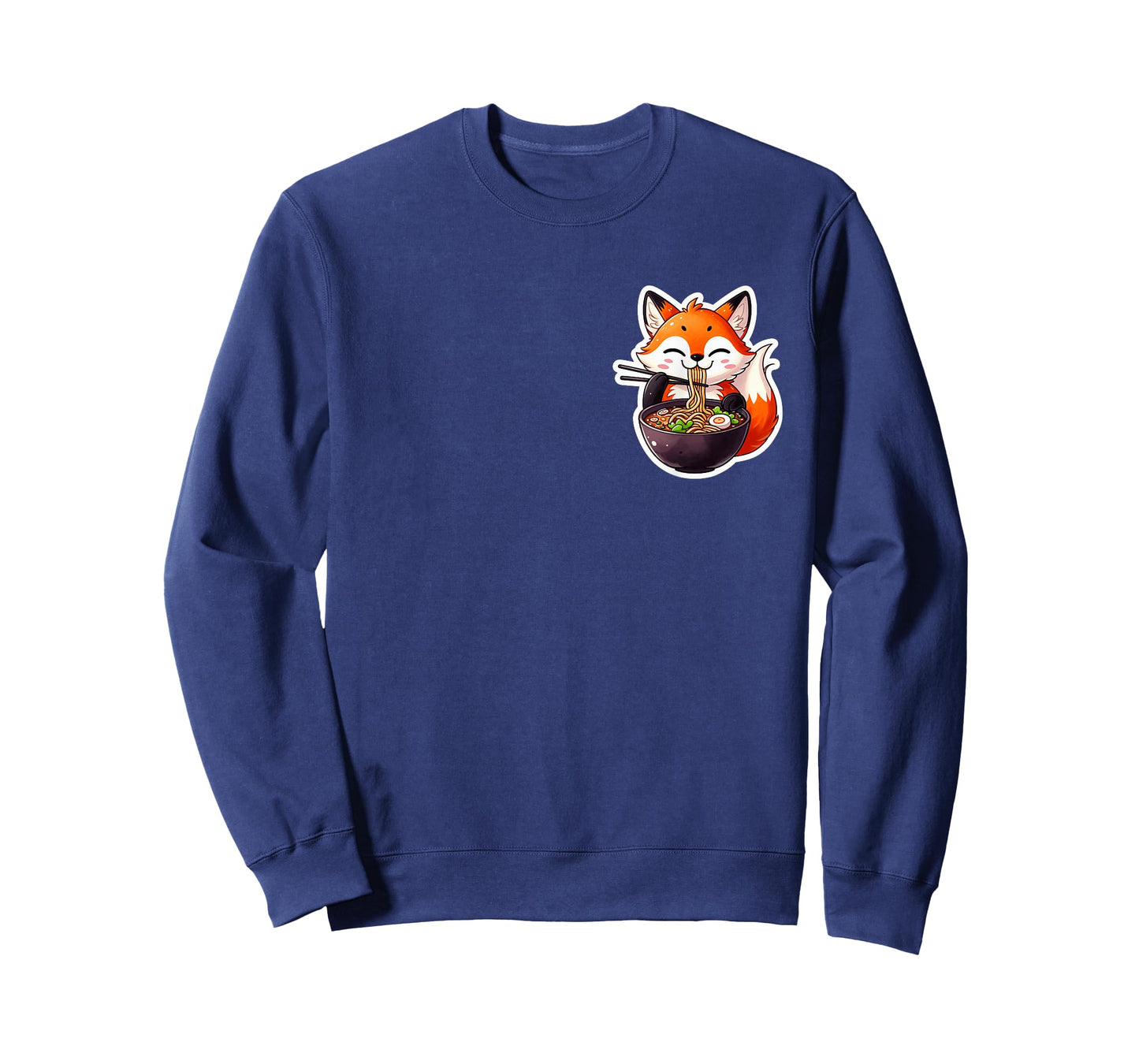 Cute Japanese Anime Kawaii Fox Eating Ramen Kids Girls T-Shirt