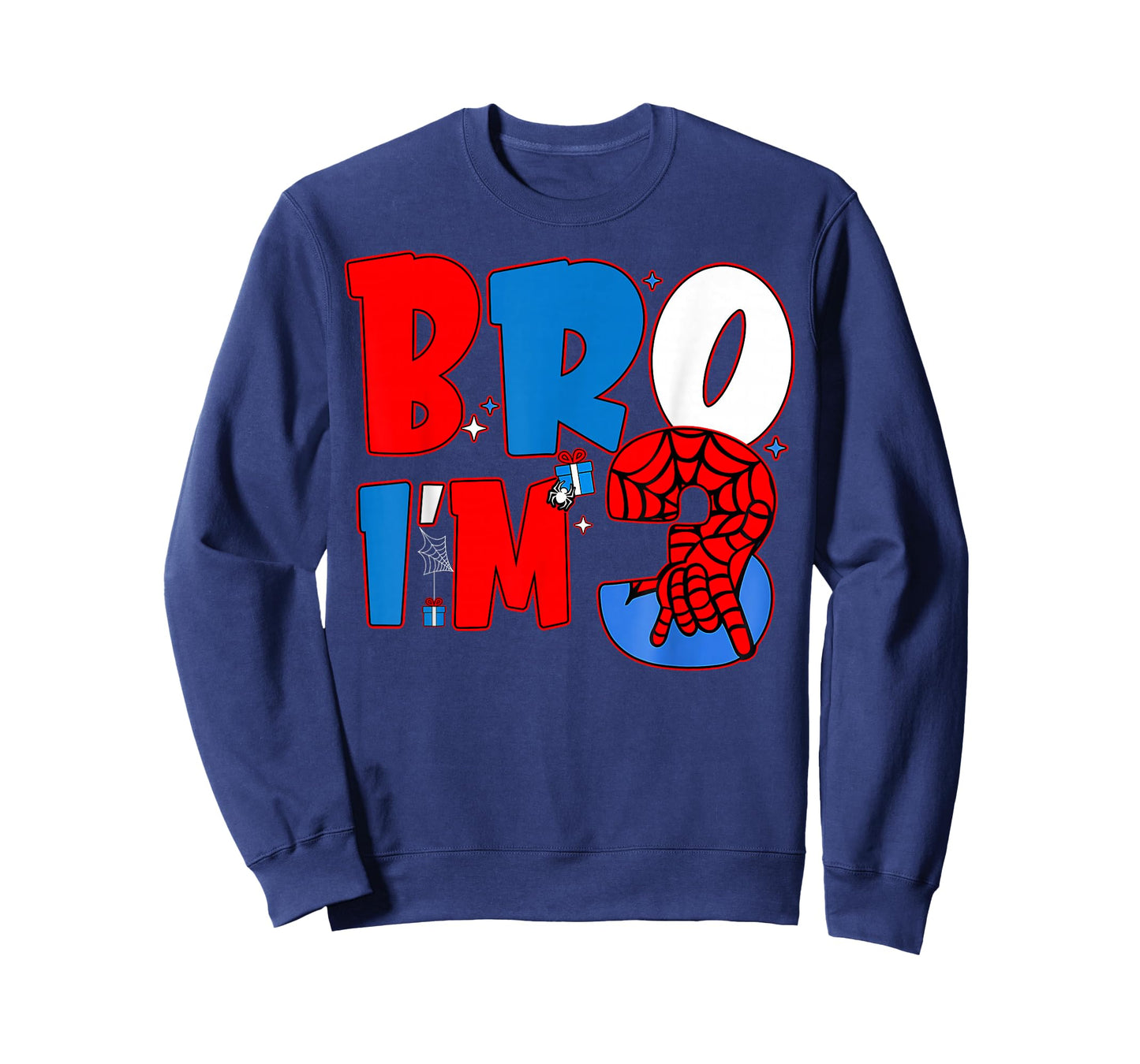 Bro I’m 3 Spider 3rd Spider Theme Party Boy Birthday T-Shirt