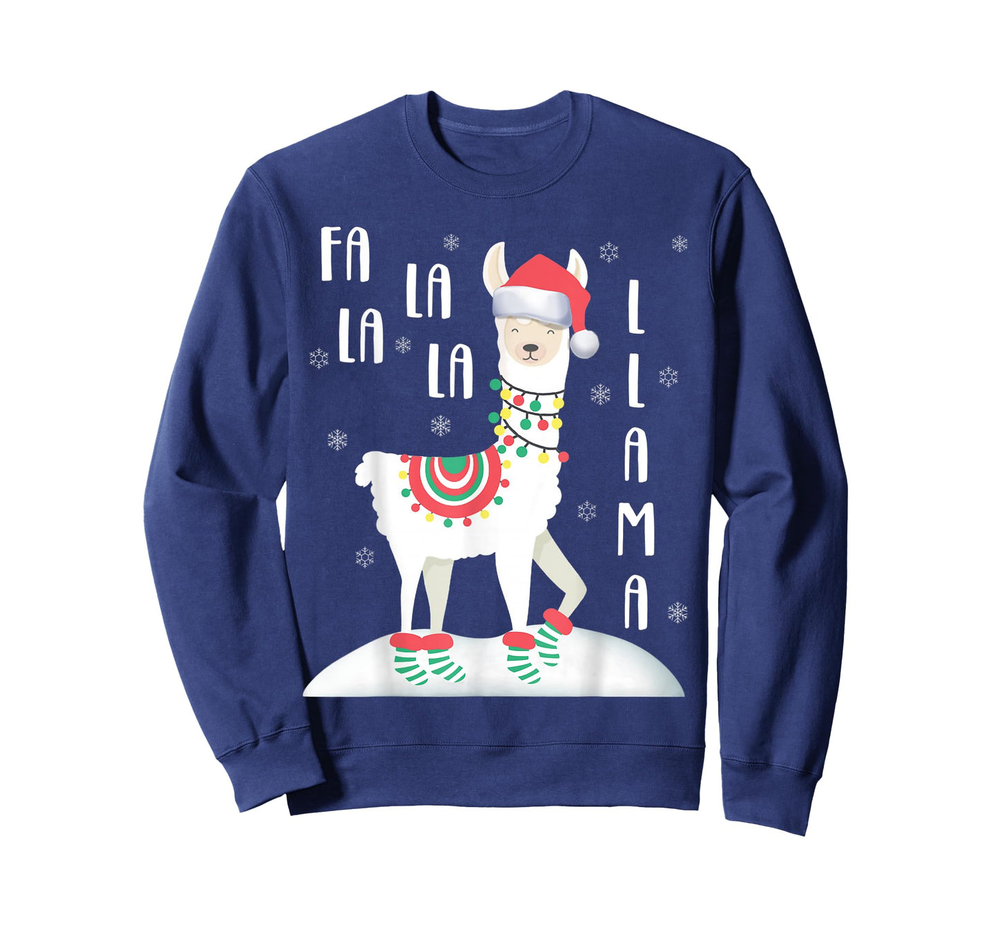 FA LA LA LLAMA Santa Shirt Christmas Funny Gift Xmas T-Shirt