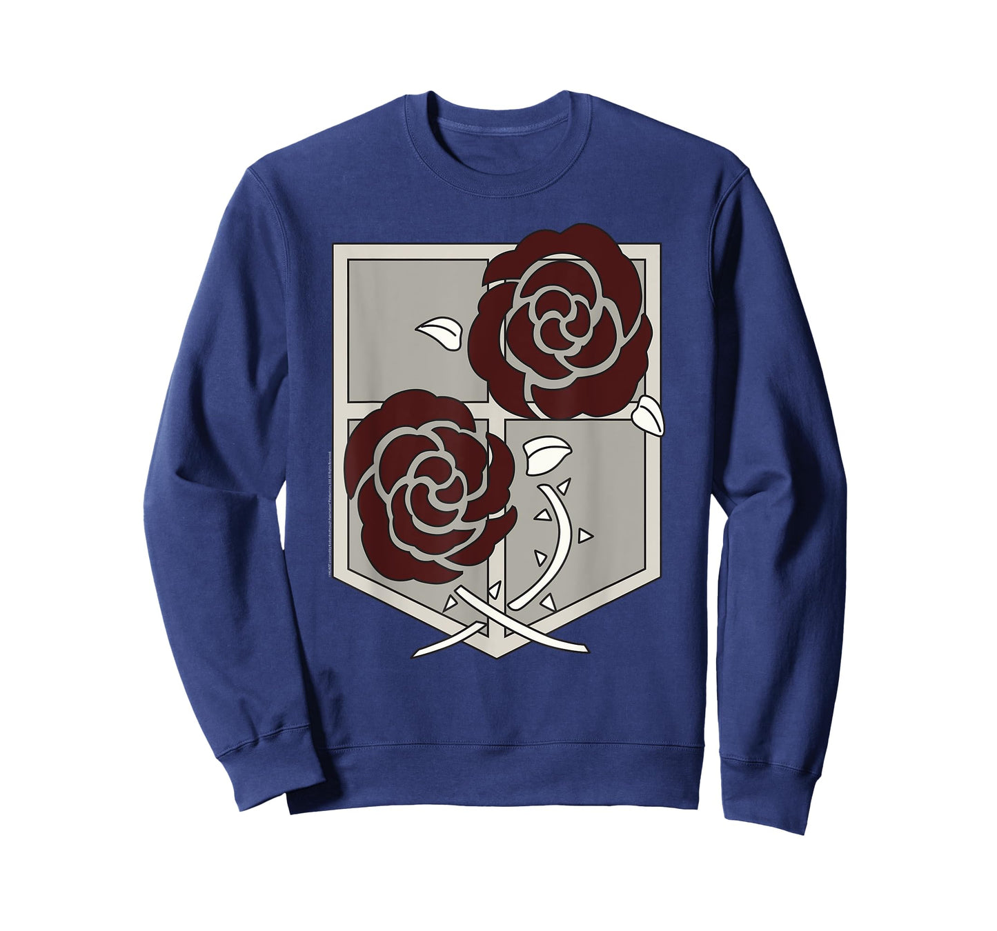 Attack on Titans Garrison Shield with Roses AOT Anime T-Shirt