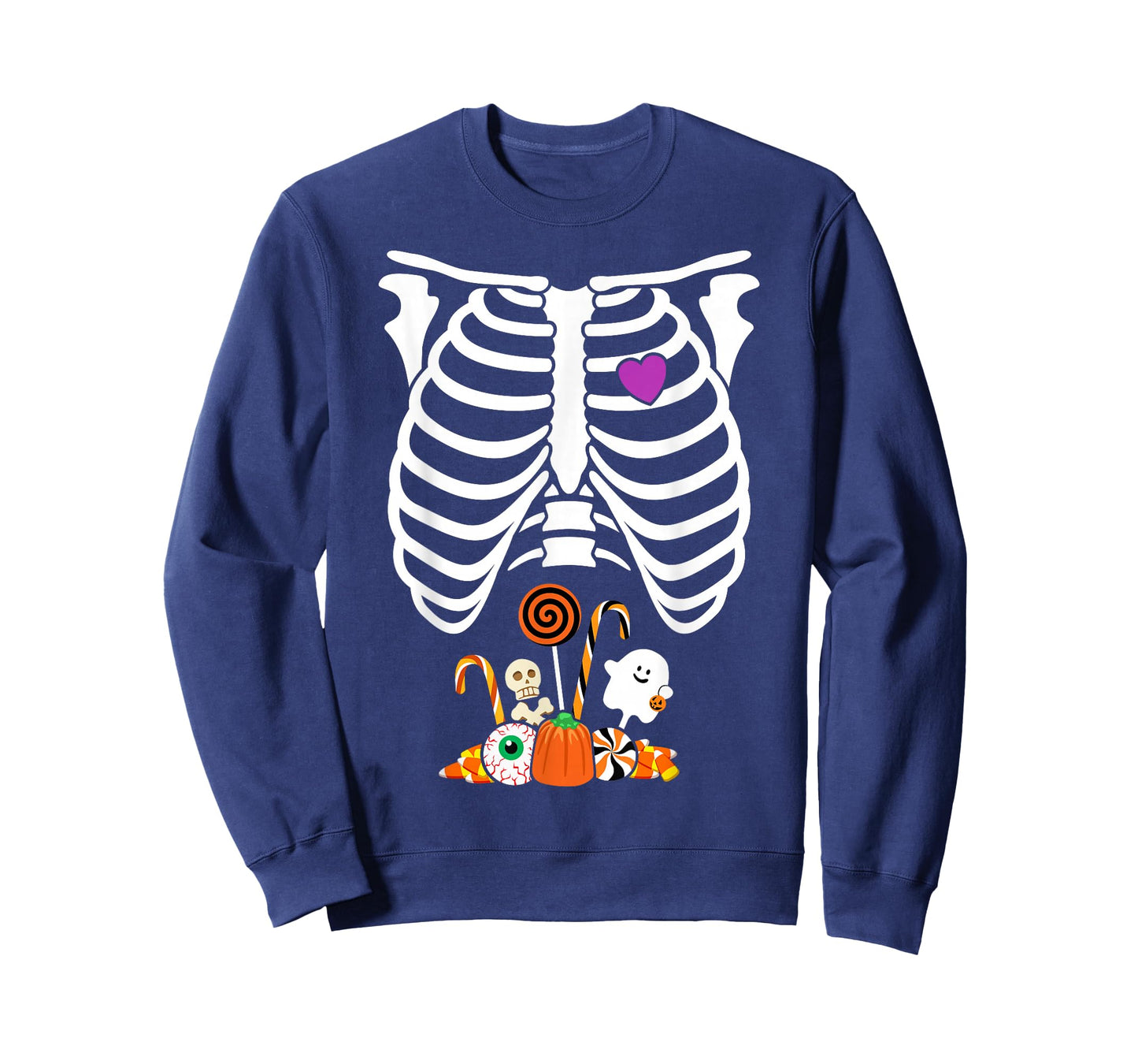 Halloween Candy Skeleton Rib Cage X-Ray Funny T-Shirt