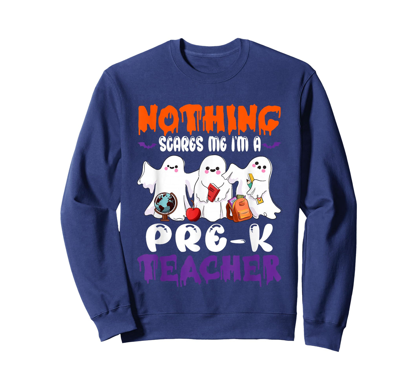 Nothing Scares Me I'm A Pre-K Teacher Halloween Ghosts T-Shirt