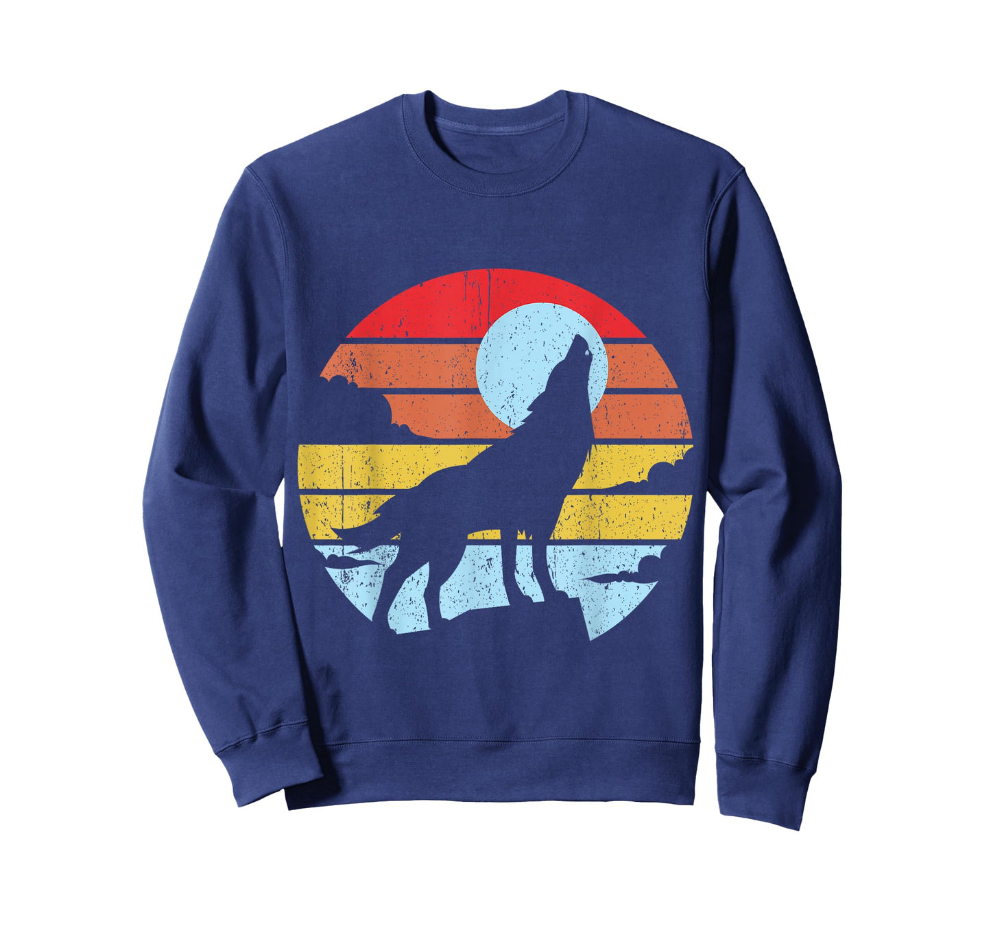 Colorful Wolf Design Wolves Moon T-Shirt