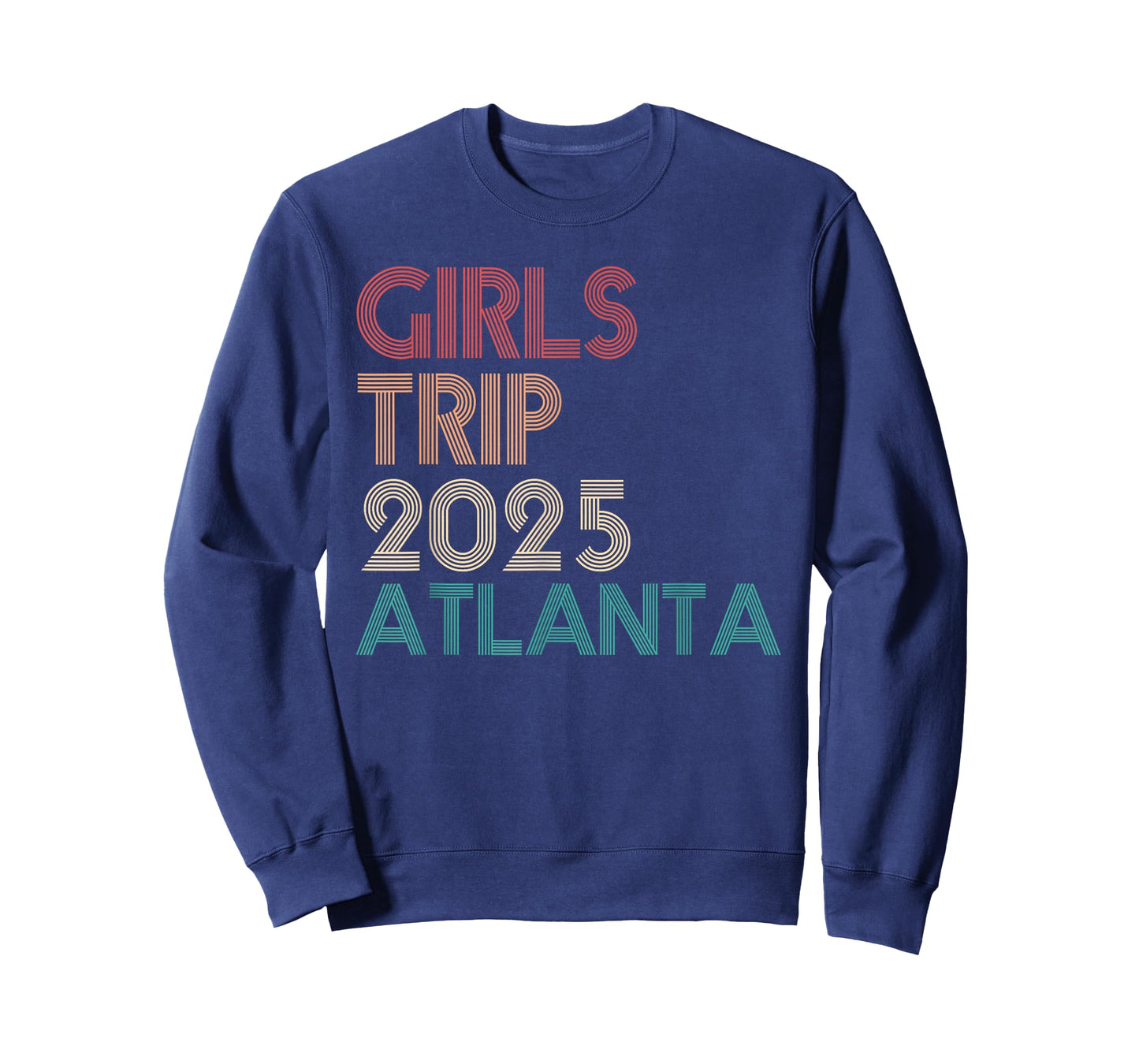 Girls Trip Atlanta Texas 2025 Retro Summer Vacation Women T-Shirt