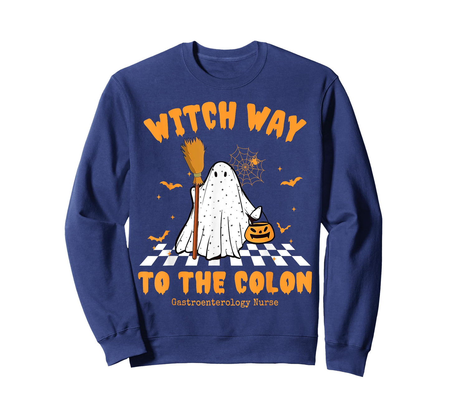 Witch Way To The Colon Cute Ghost Endoscopy Nurse Halloween T-Shirt