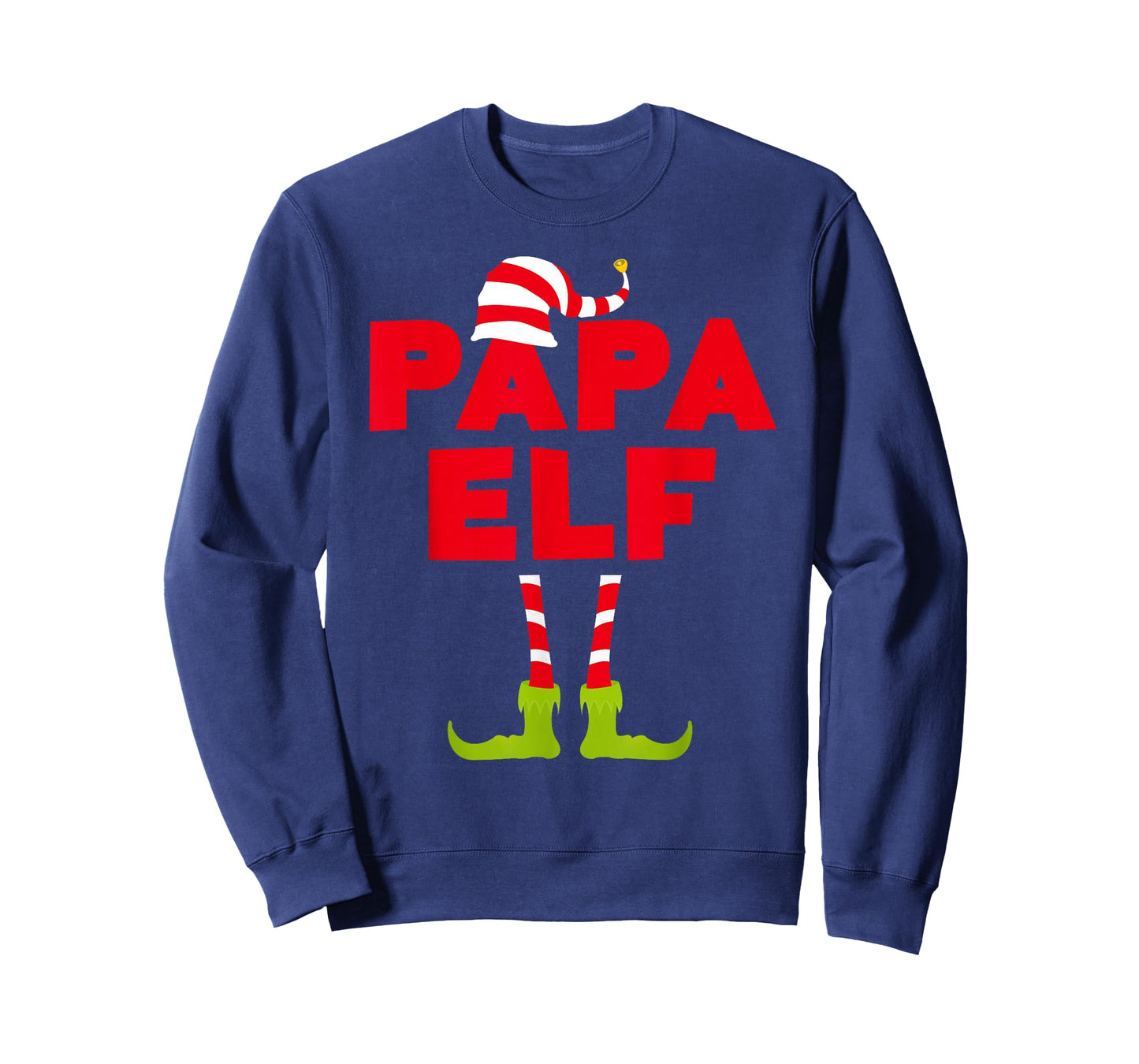 Papa Elf Shirt Men Matching Elf Papa Christmas Pajamas T-Shirt