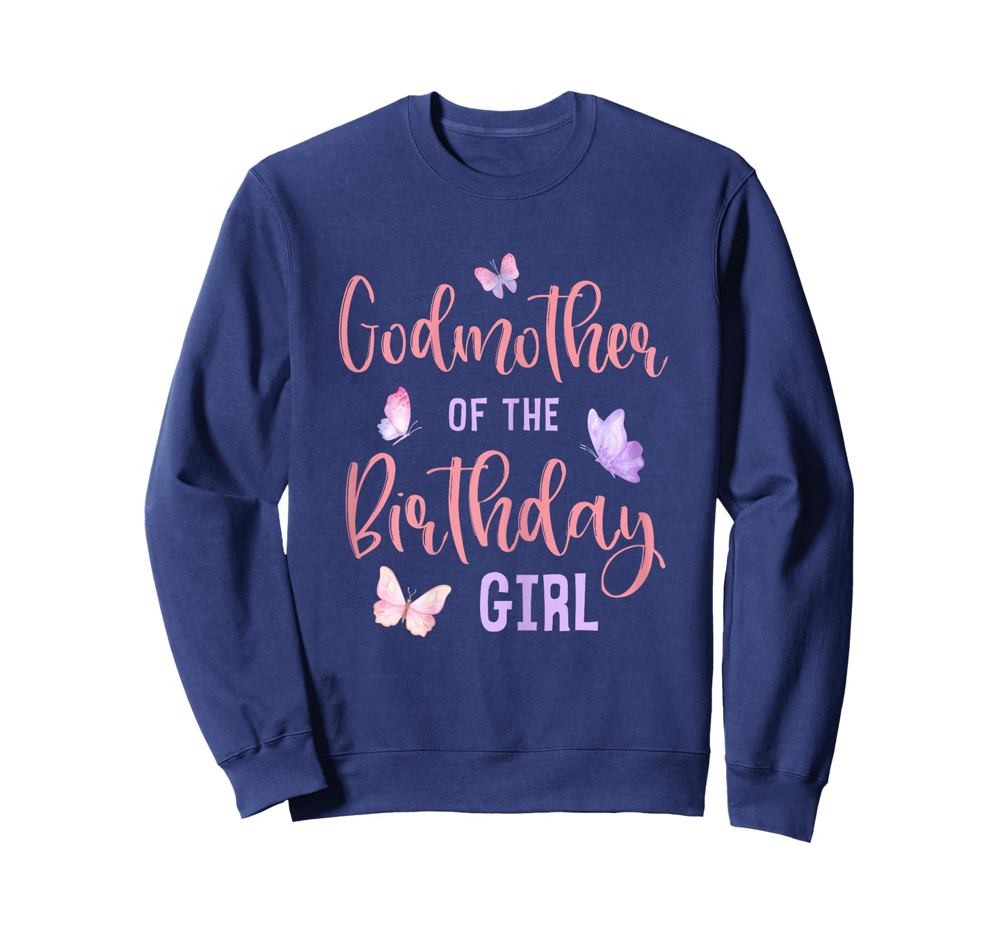 Godmother of Birthday Girl Butterfly Party Matching Family T-Shirt