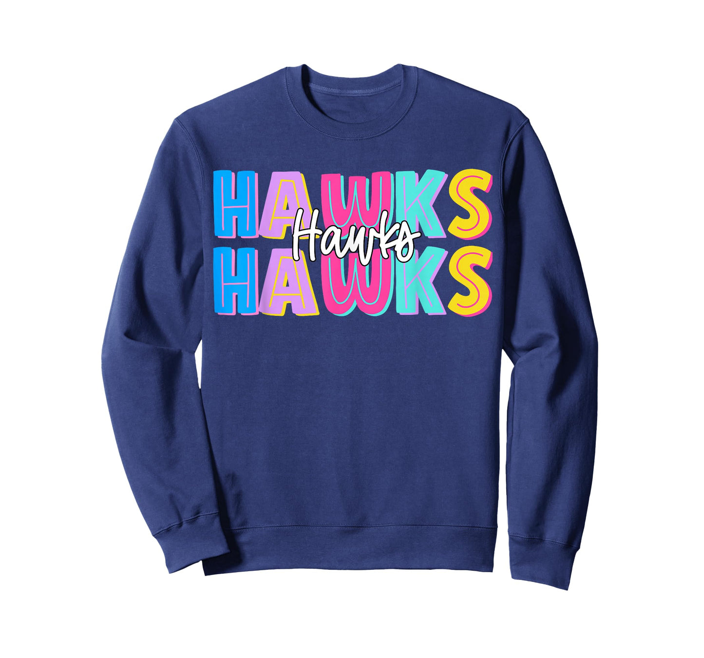 Hawks School Sports Fan Team Spirit T-Shirt