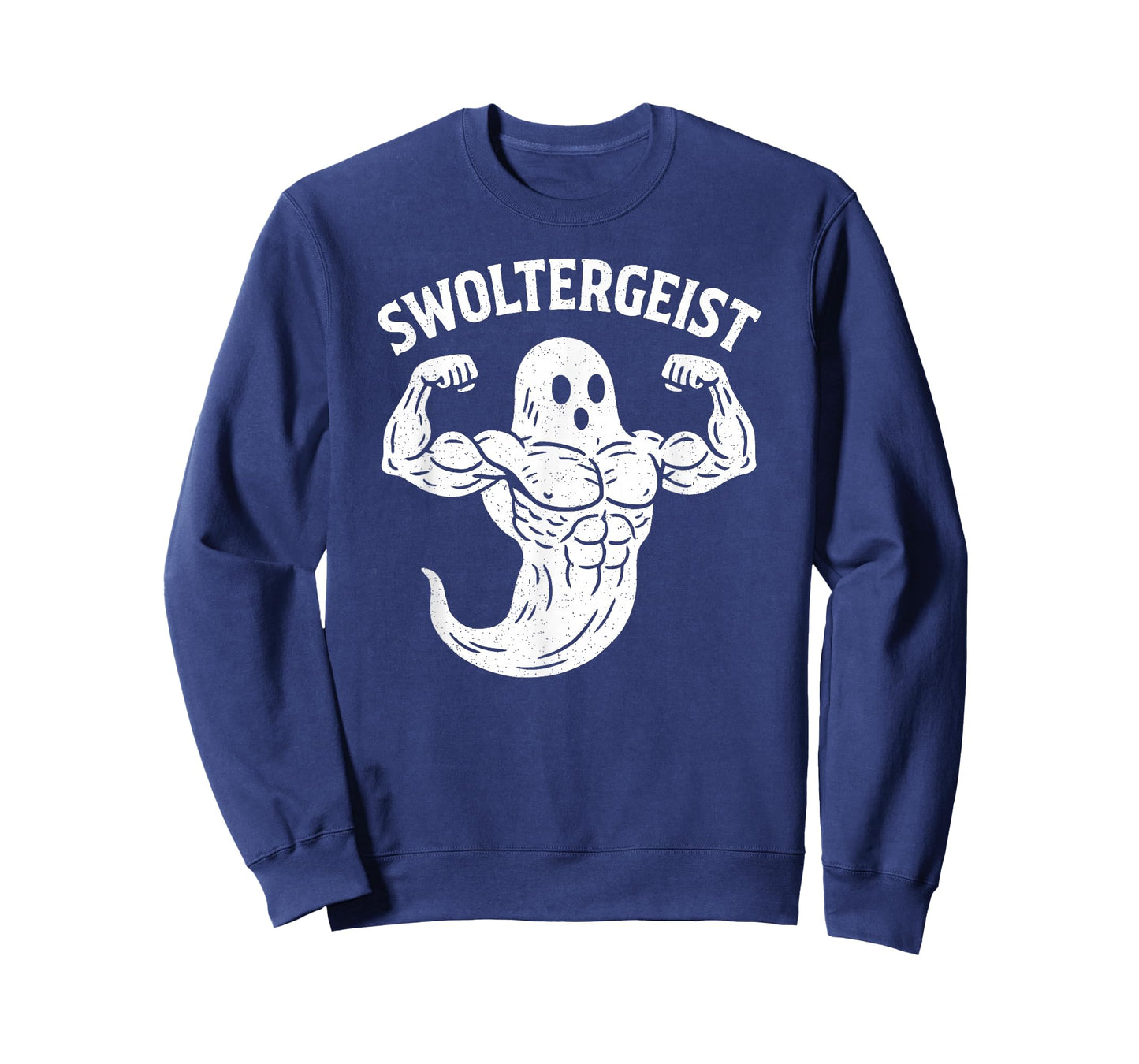 Swoltergeist Buff Swole Ghost Flexing Funny Gym Humor Pun T-Shirt