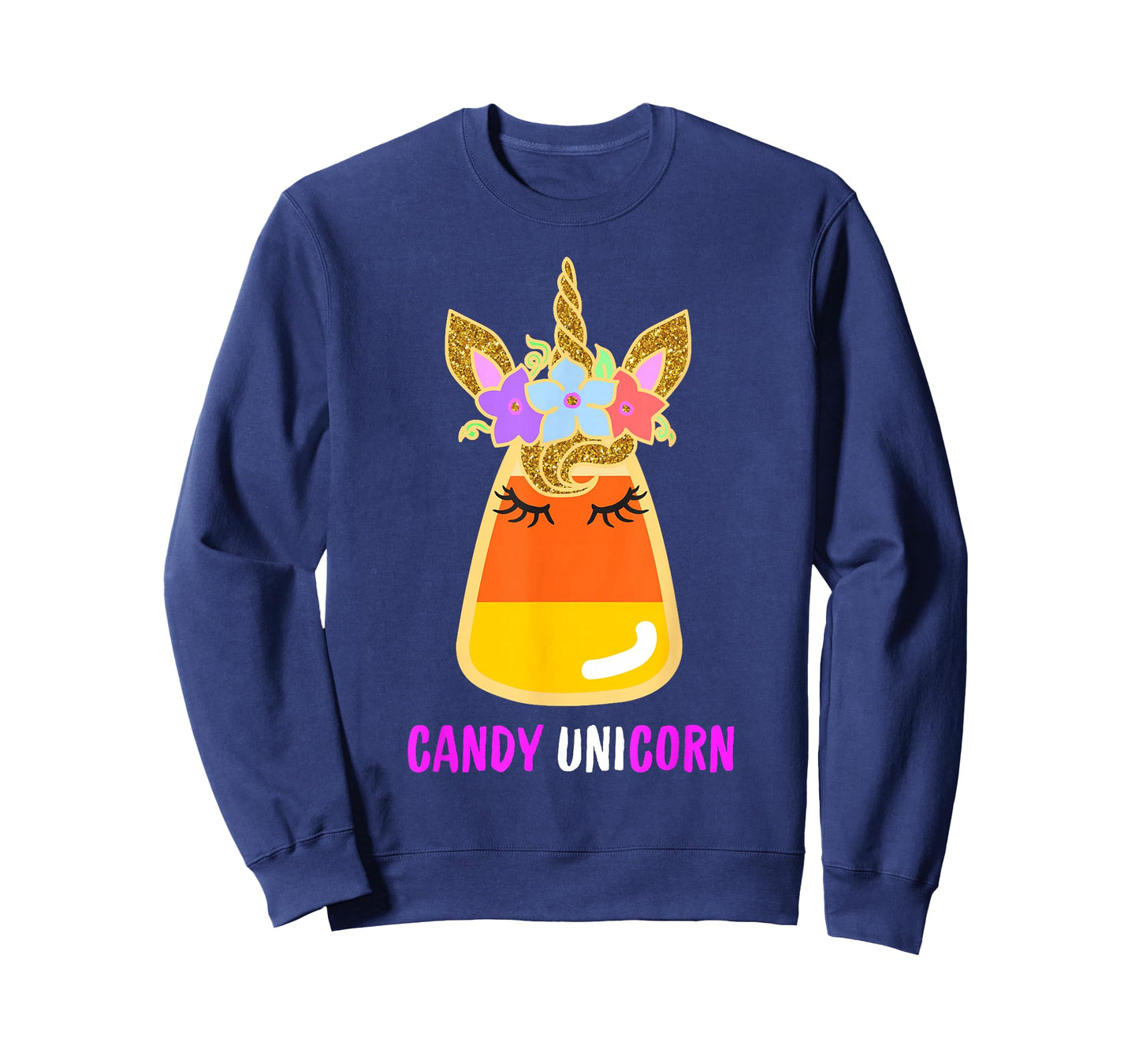 Candy Corn Unicorn Shirt, Halloween Unicorn for Girls T-Shirt