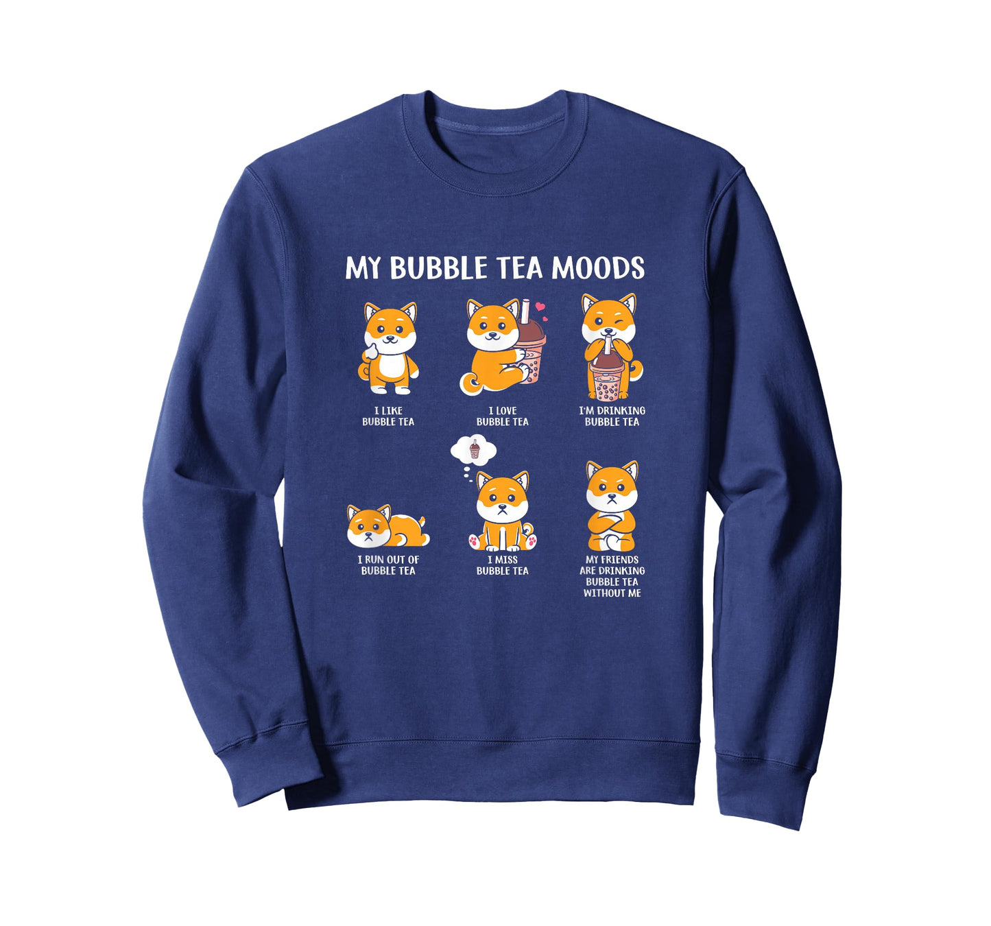 My Bubble Tea Moods Boba Bubble Tea Cup Anime Style T-Shirt
