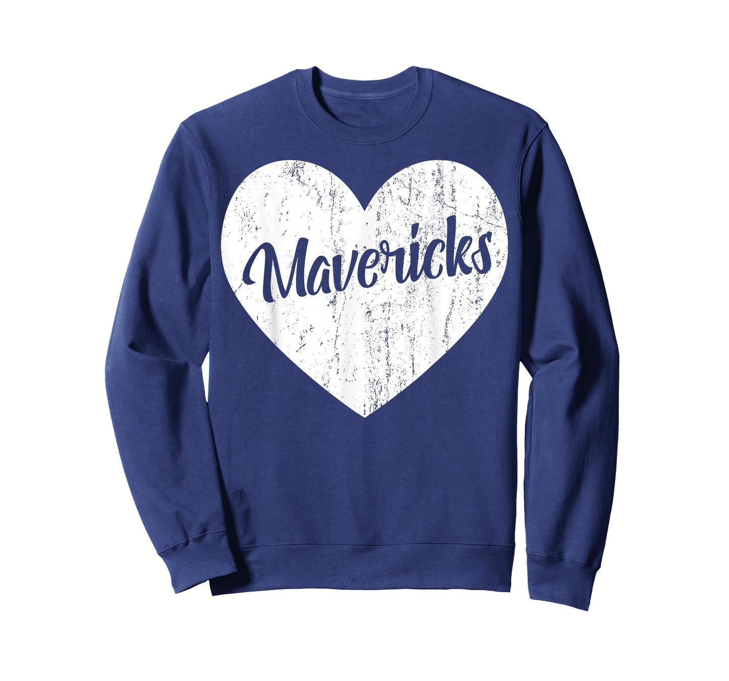Mavericks School Sports Fan Team Spirit Mascot Heart Gift T-Shirt