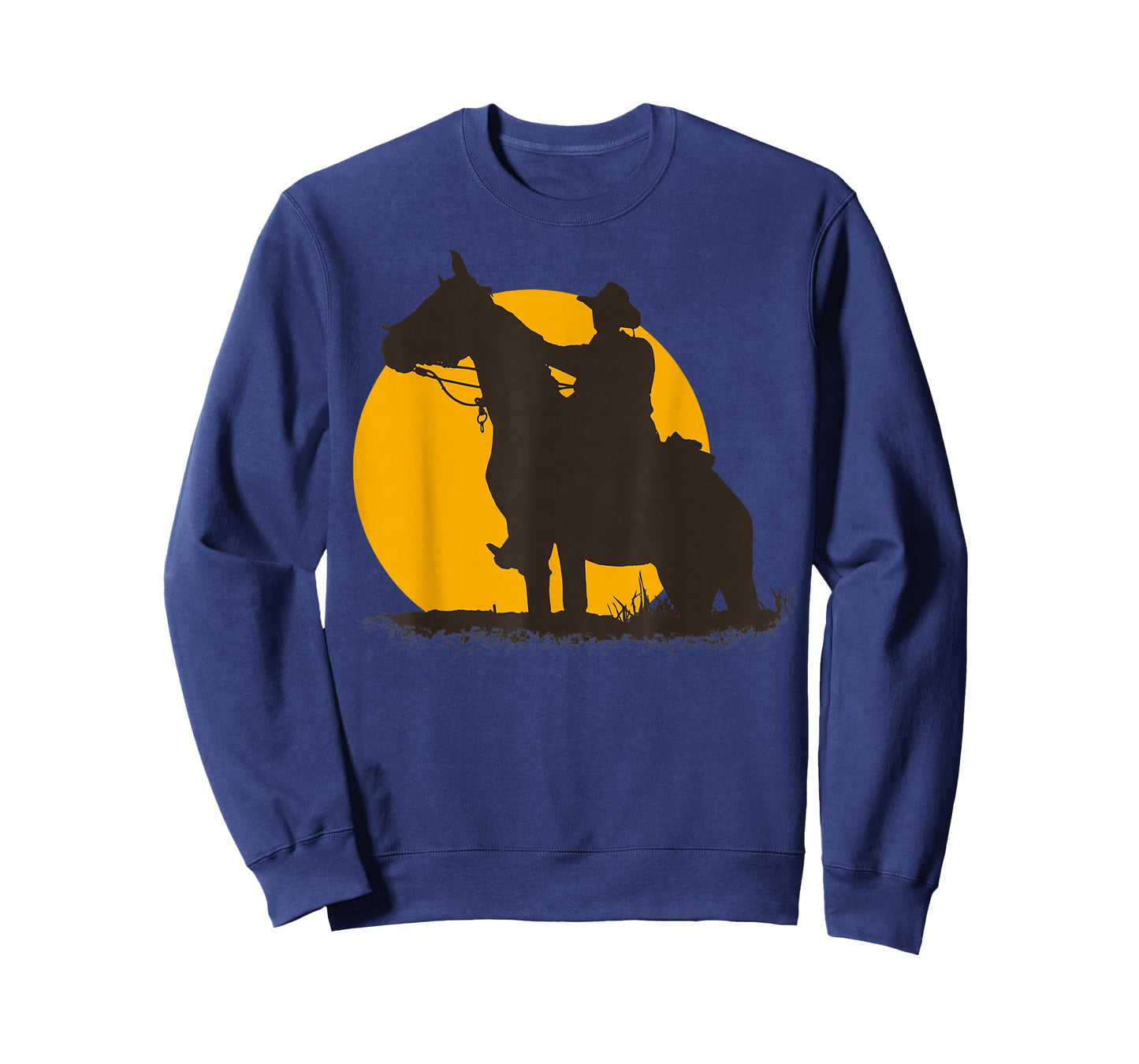 Lone Cowboy Rancher Ranger & Horse Western American Sunset T-Shirt