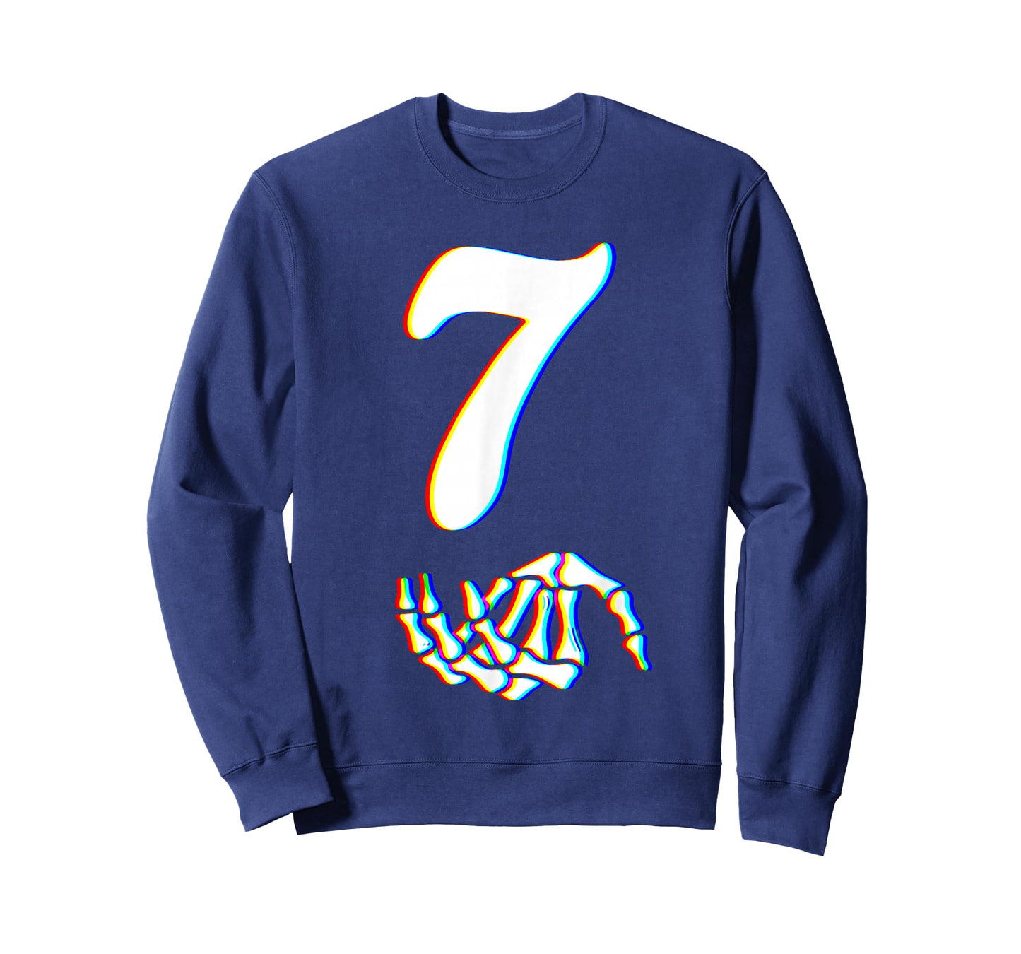 Number 7 Matching 67 Meme Skeleton Hand Halloween Costume T-Shirt