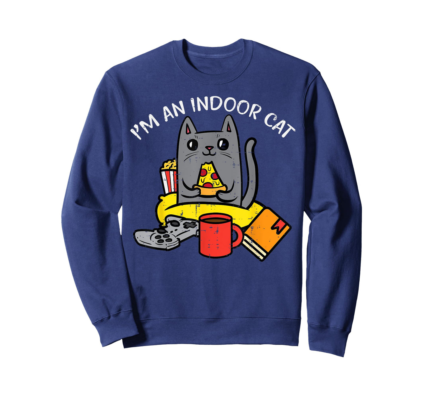 Im Indoor Cat Gaming Controller Pizza Gamer Men Boys Kids T-Shirt