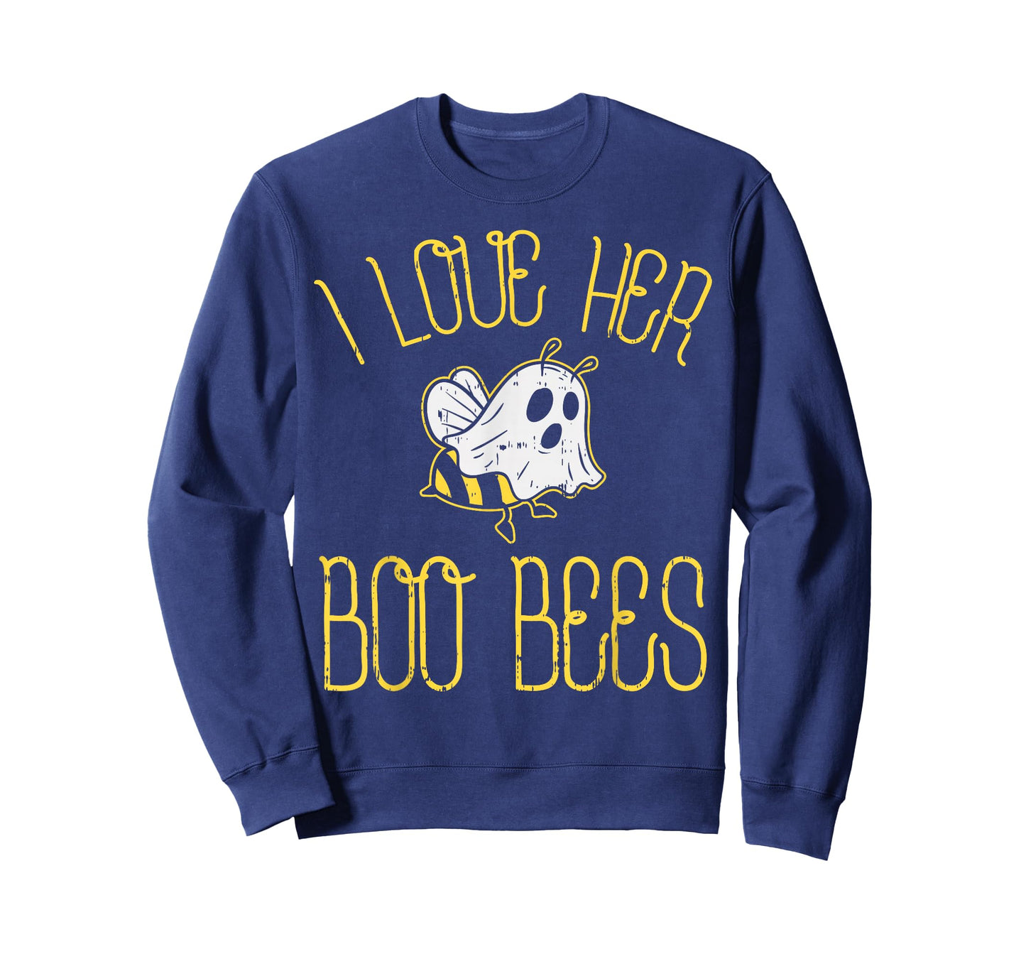 I Love Her Boo Bees Couples Halloween Adult Costume His Men T-Shirt