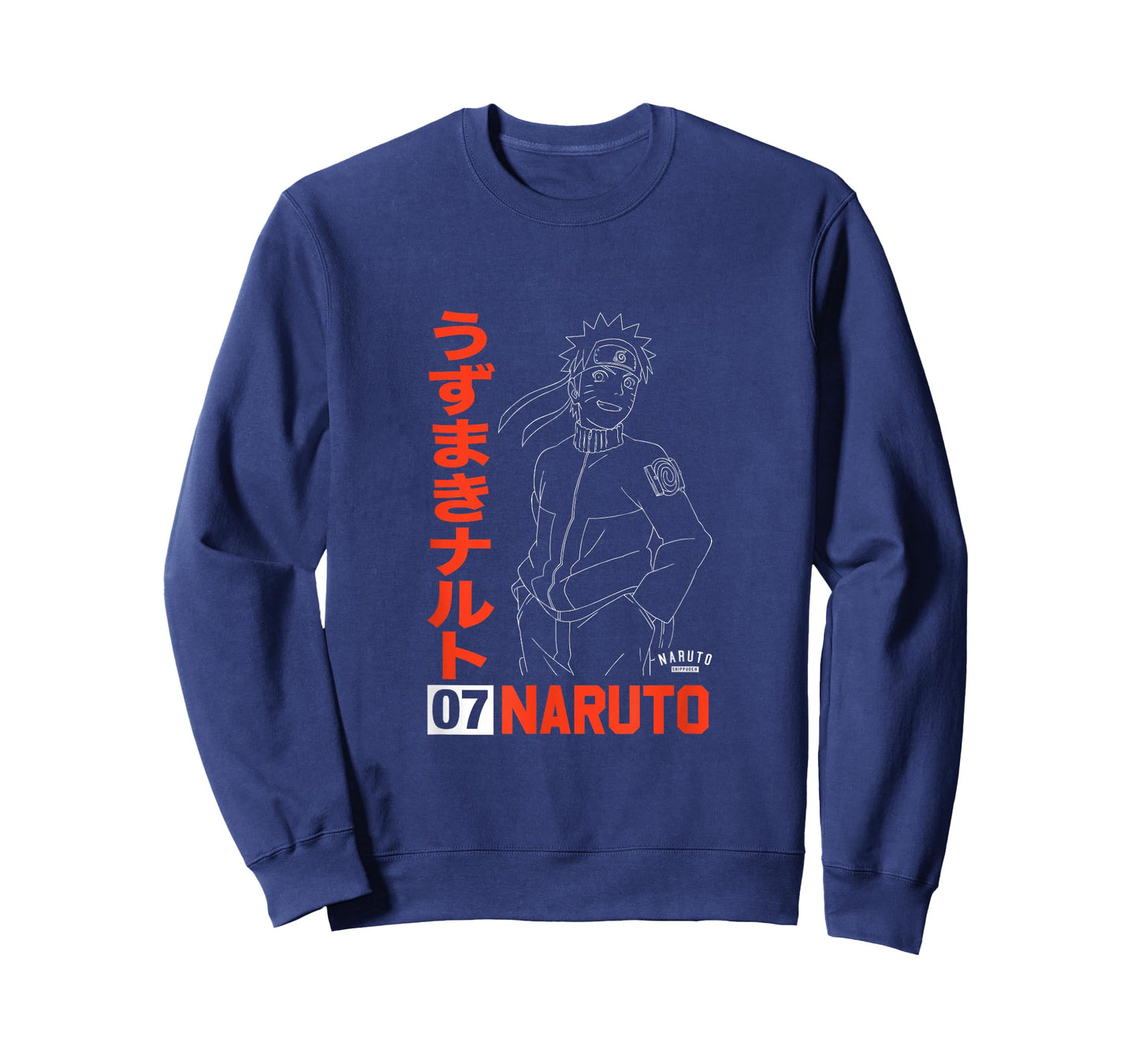 Naruto Naruto Shippuden Uzumaki Line Art T-Shirt - Unisex-Adult, Black, Small, Short Sleeve, T-Shirt, Anime
