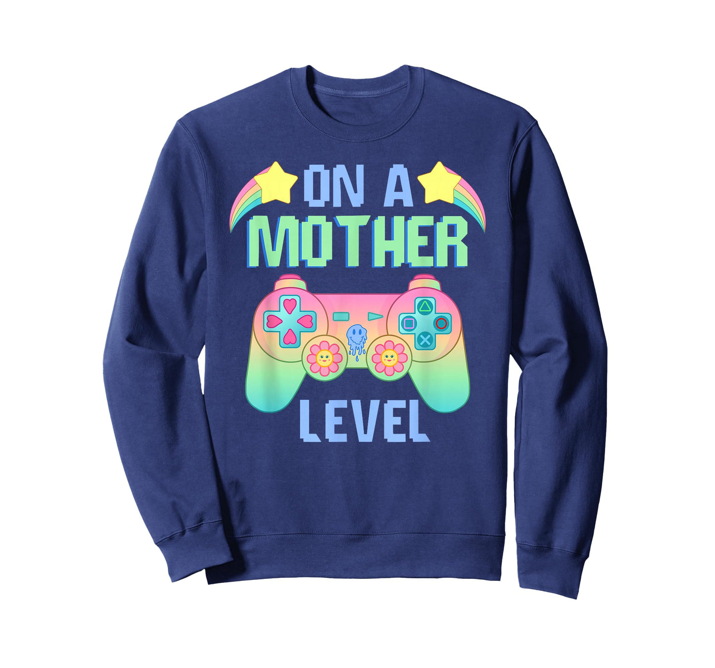 Funny Mothers Day On A Mother Level Gamer Mom Retro Gaming T-Shirt