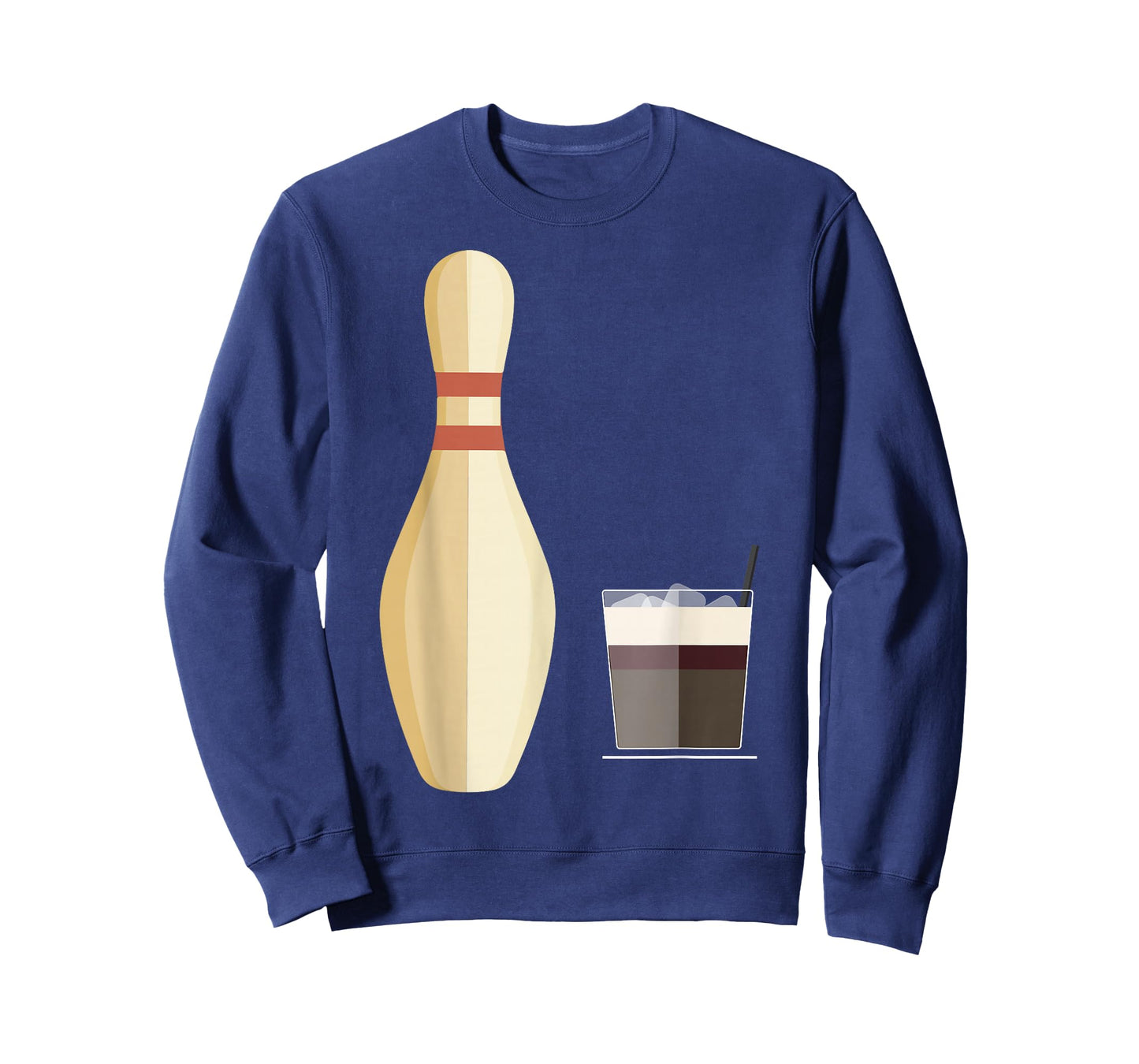 The Big Lebowski Bowling Pin Glass of Whiskey Graphic Tee T-Shirt