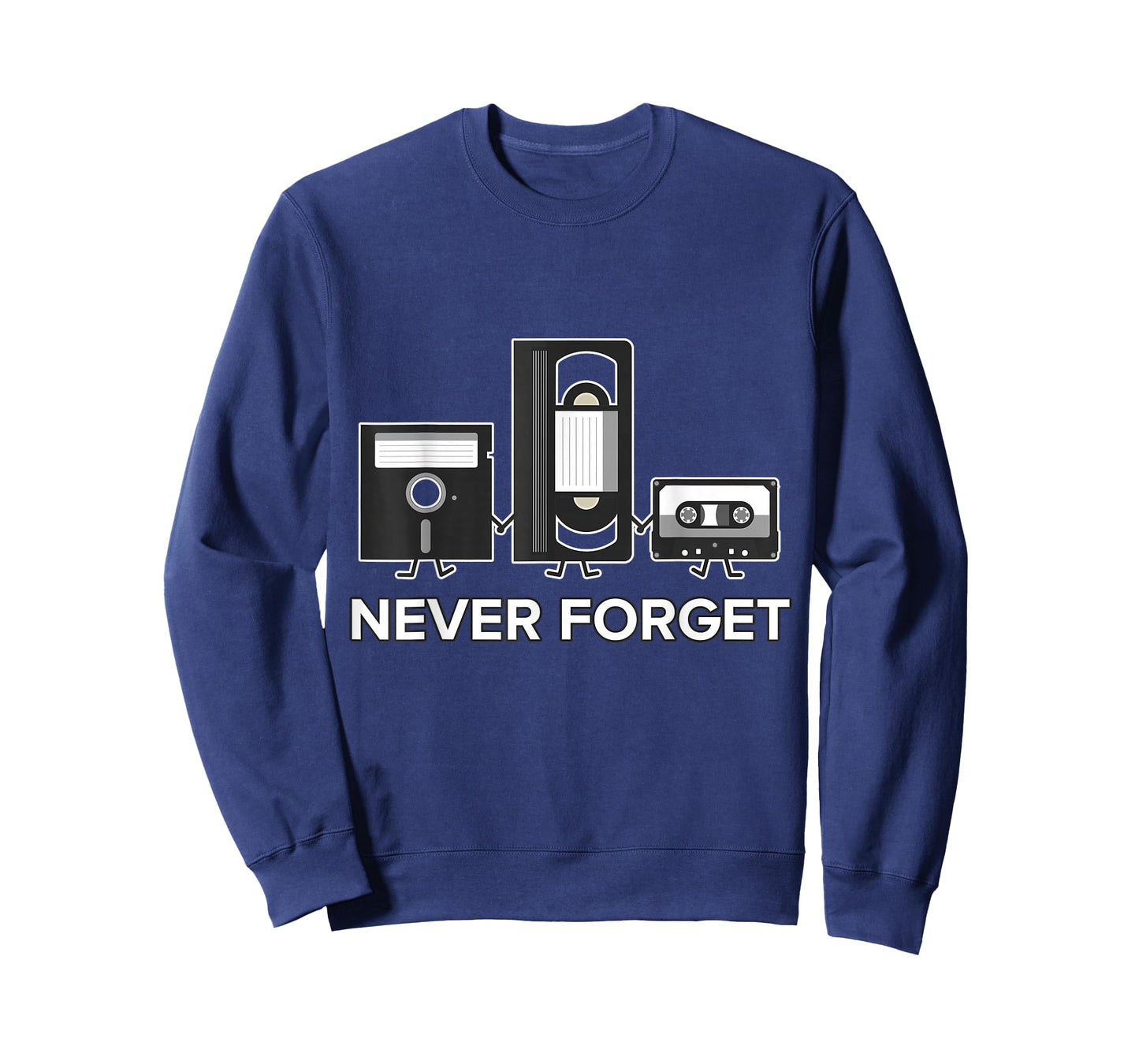Never Forget T Shirt Funny Floppy Disk VHS Tape 90s 80s Tee T-Shirt