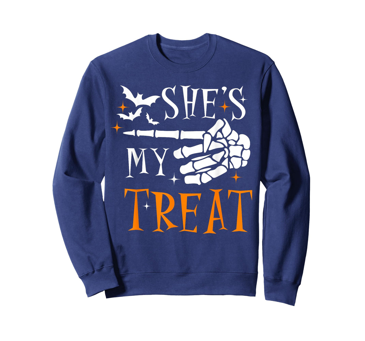 She's My Treat Skeleton Hand Spooky Season Halloween Couples T-Shirt