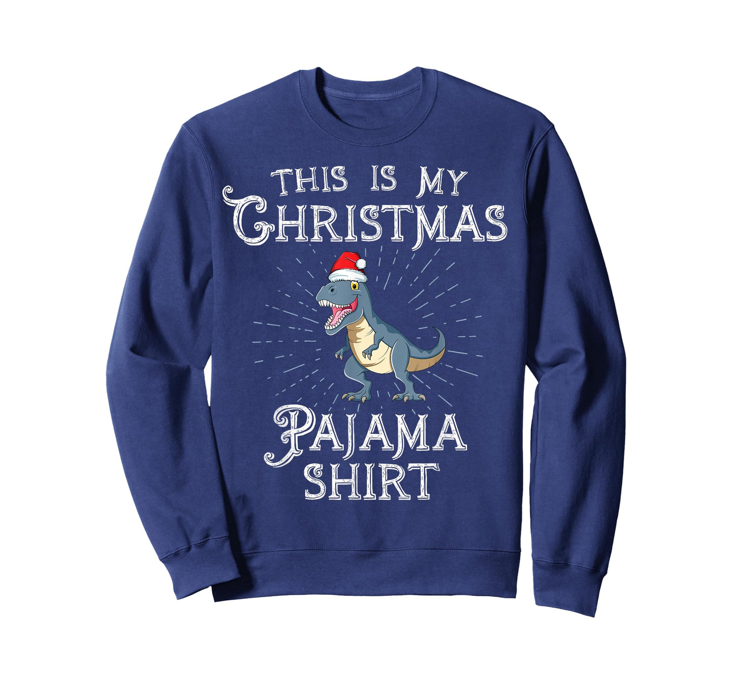 Retro This Is My Christmas Pajama TRex Dinosaur Christmas T-Shirt