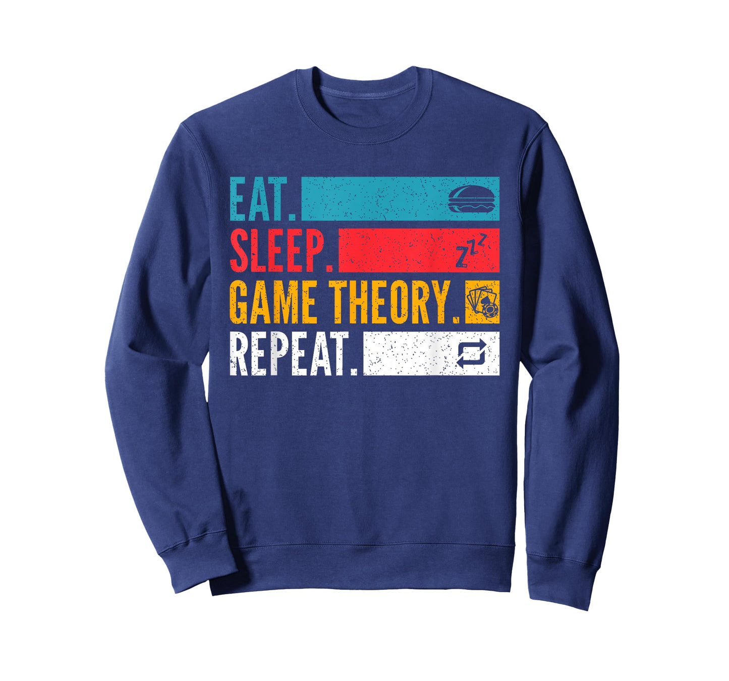 Eat Sleep Game Theory Repeat for Poker Night Strategy T-Shirt