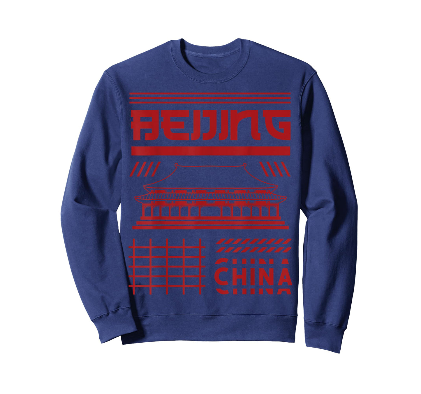 Beijing China City Skyline Silhouette Outline T-Shirt