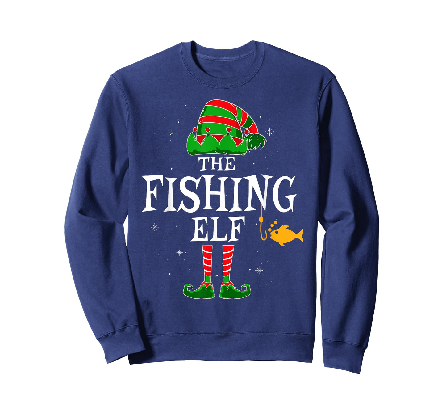 The Fishing Elf Group Matching Family Christmas Fisher Funny T-Shirt